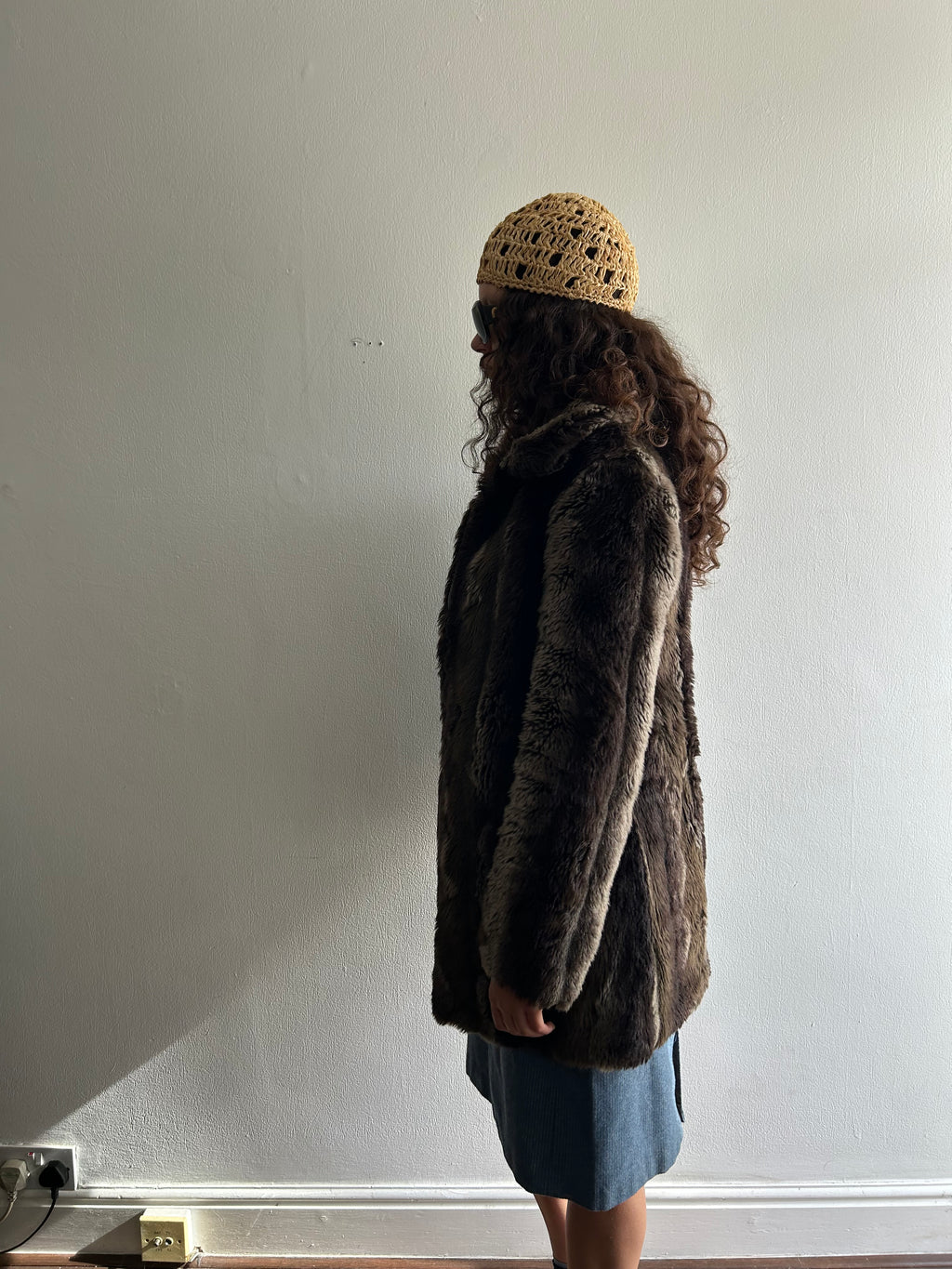 Brown Faux Fur Coat