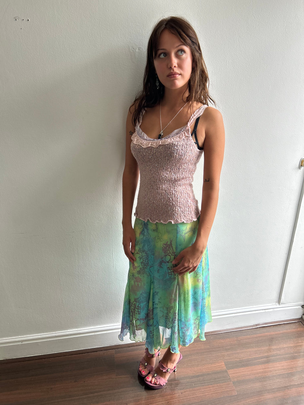 Knit Pink Fairy Tank Top