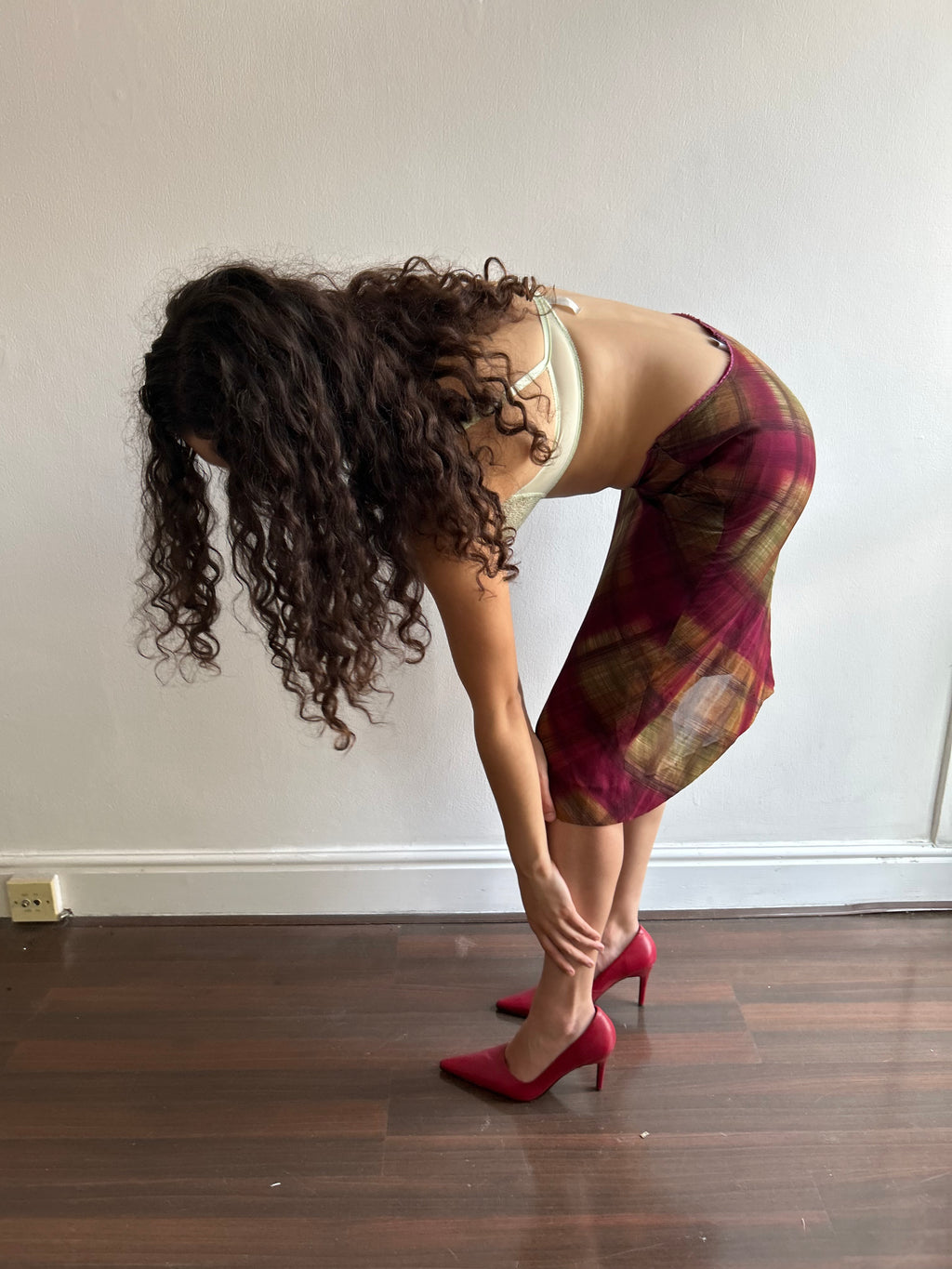 Vintage Tartan Slip Skirt
