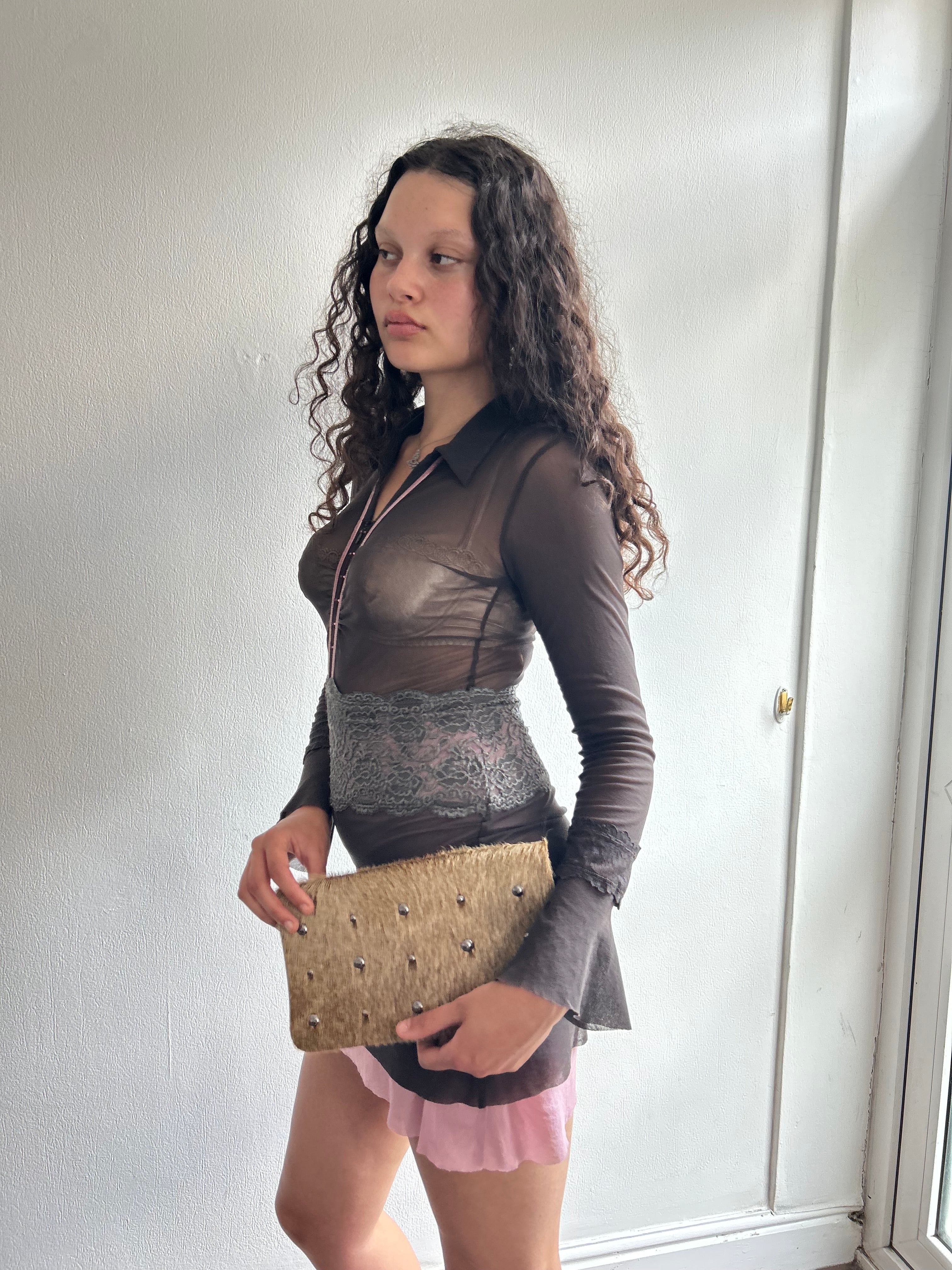Vintage Pony Hair Clutch