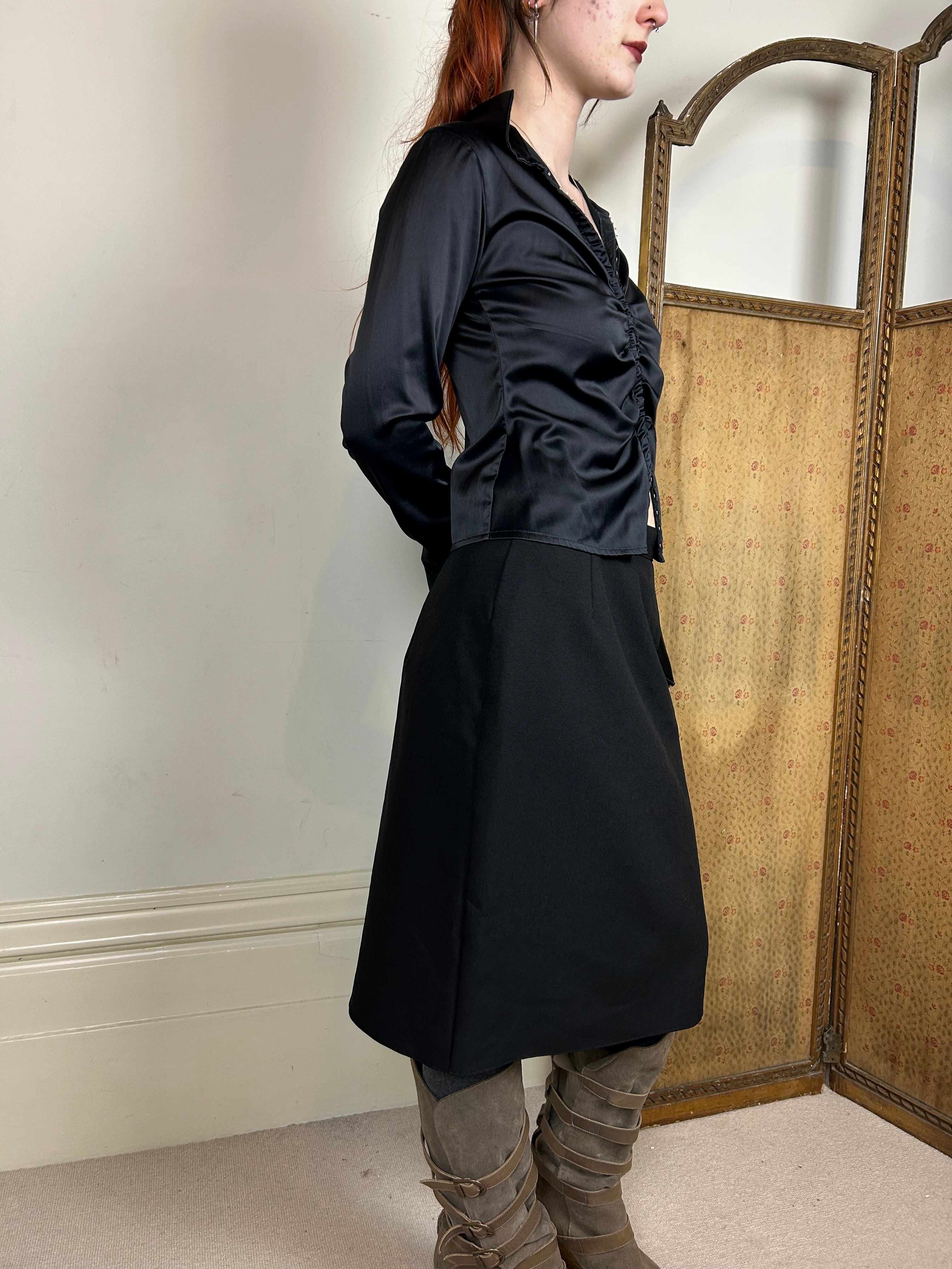 Vintage black midi skirt