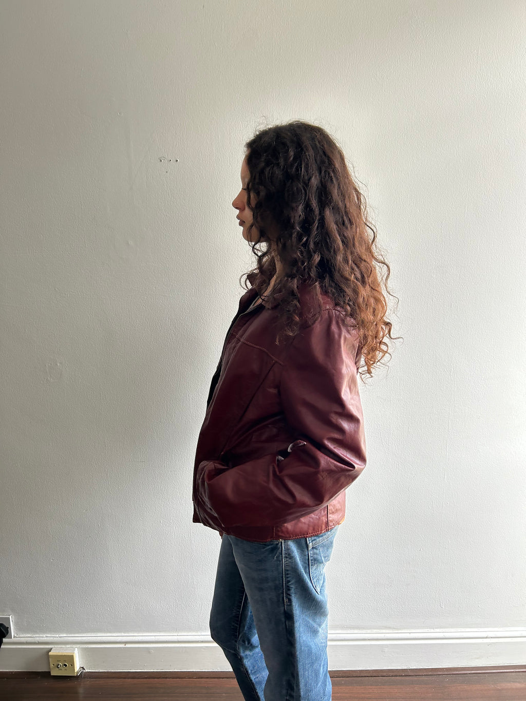 Burgundy Leather Jacket