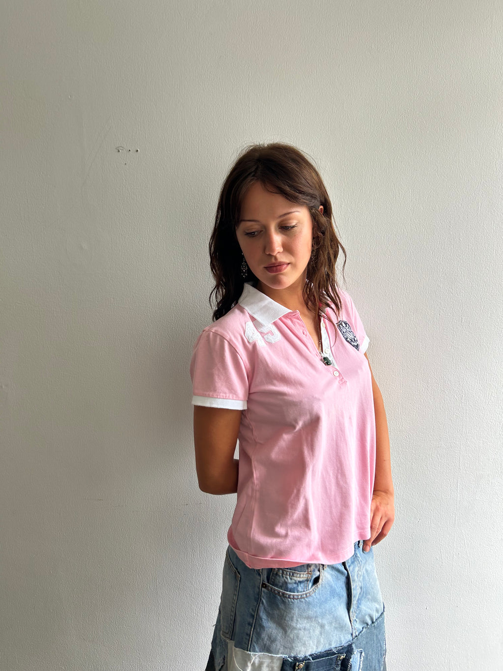Pink '45' Polo Shirt