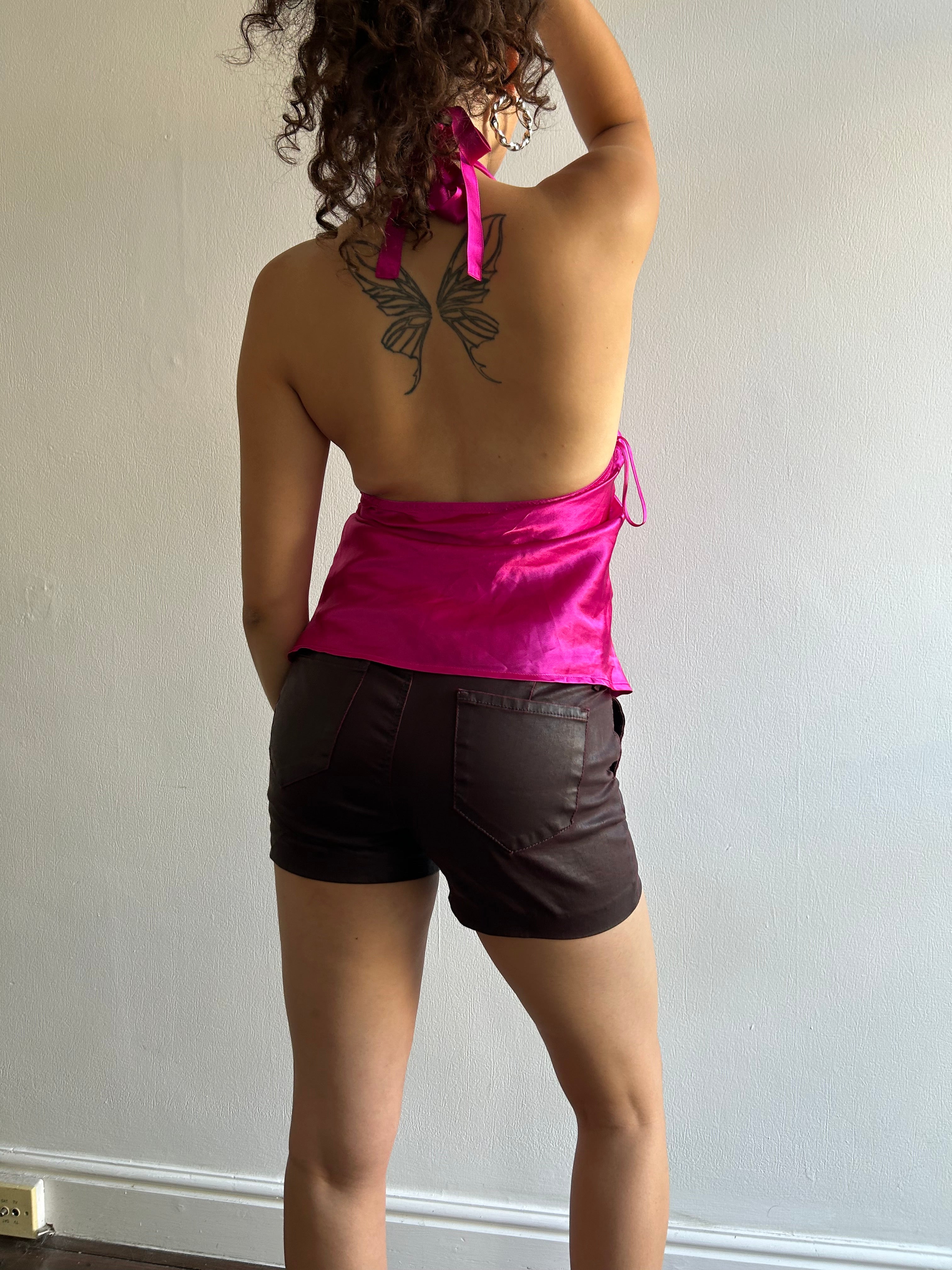 Cop Copine Burgundy Shorts