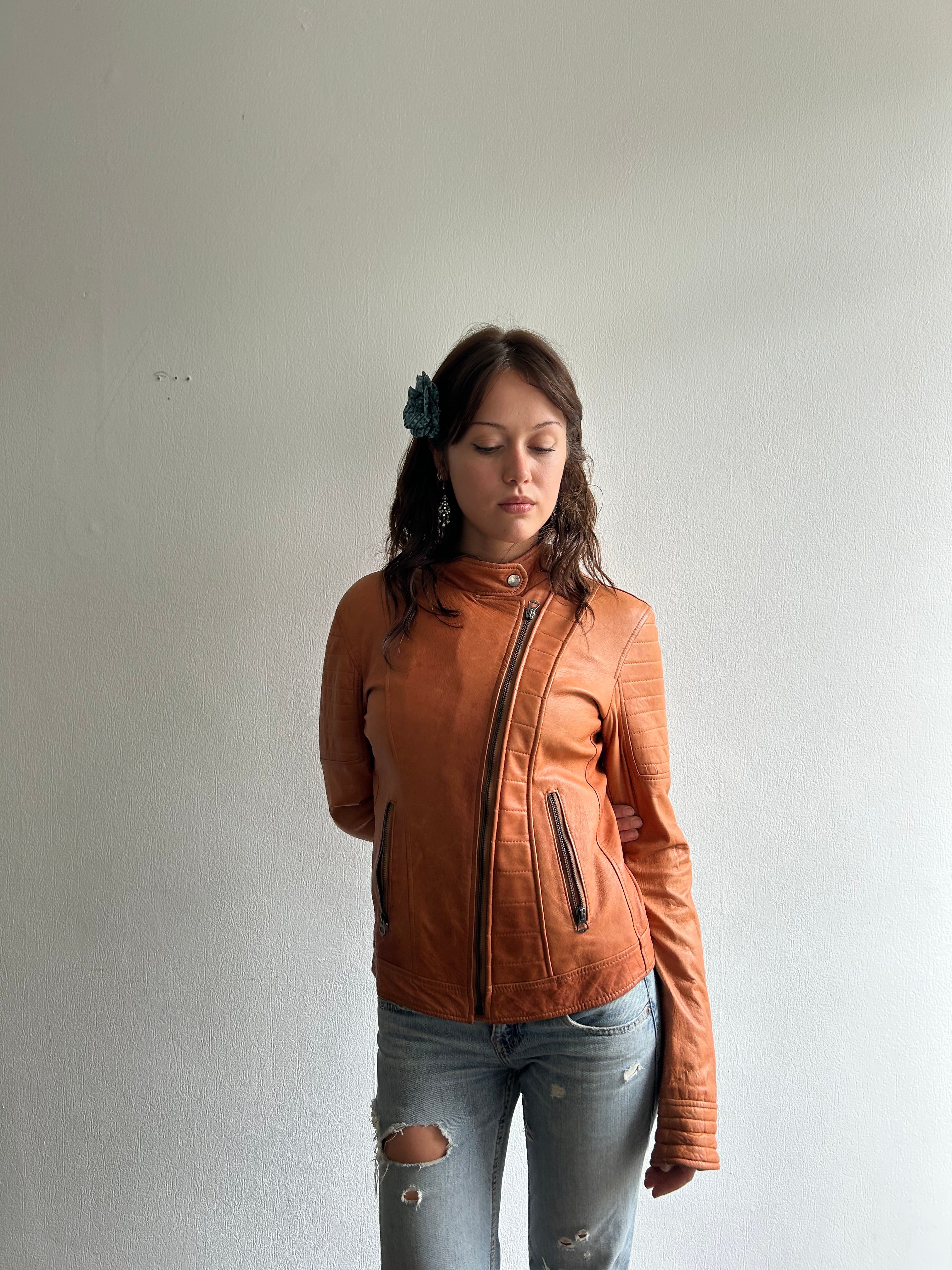 Rust Vintage Leather Jacket