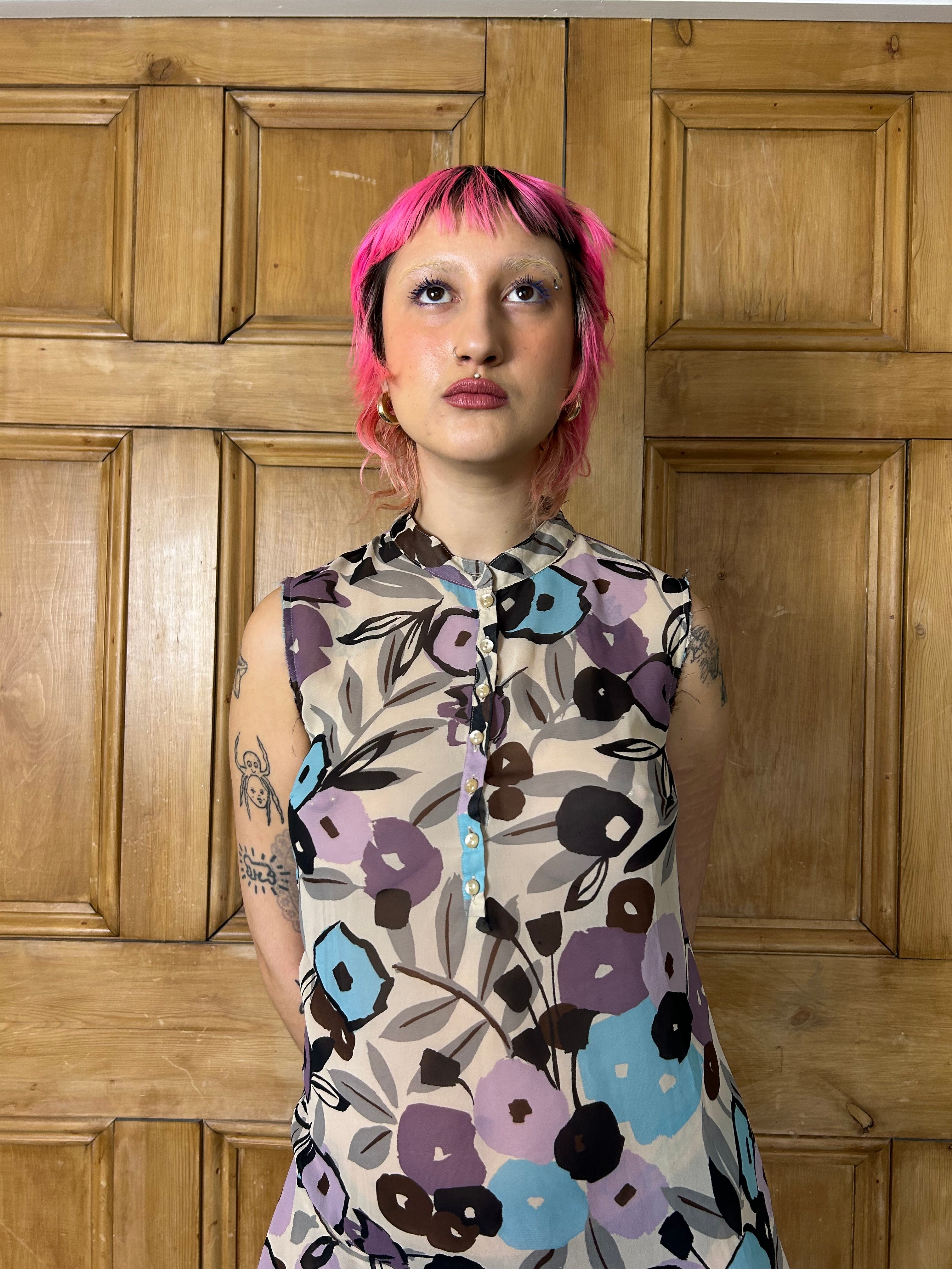 Floral Asymmetrical Dress
