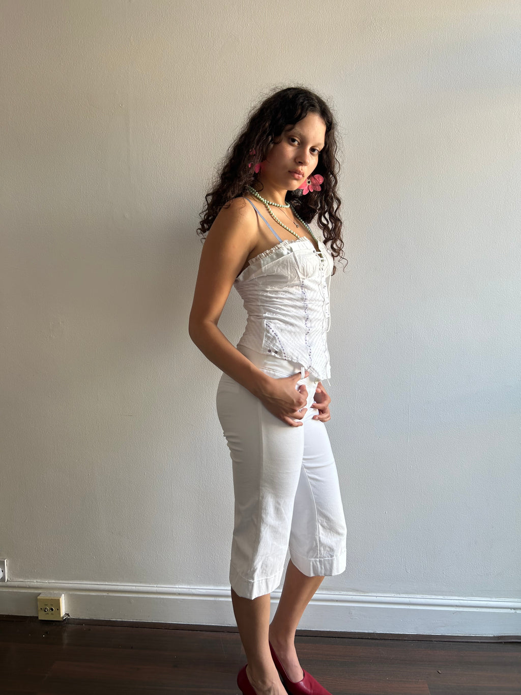 White Jane Norman Capris