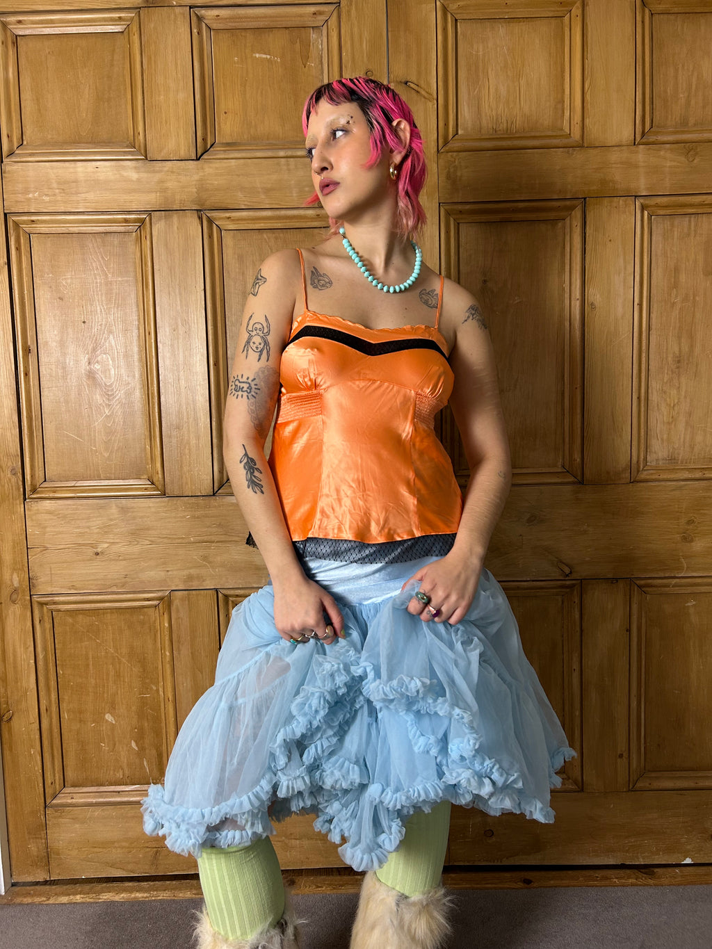 Orange Lingerie Top