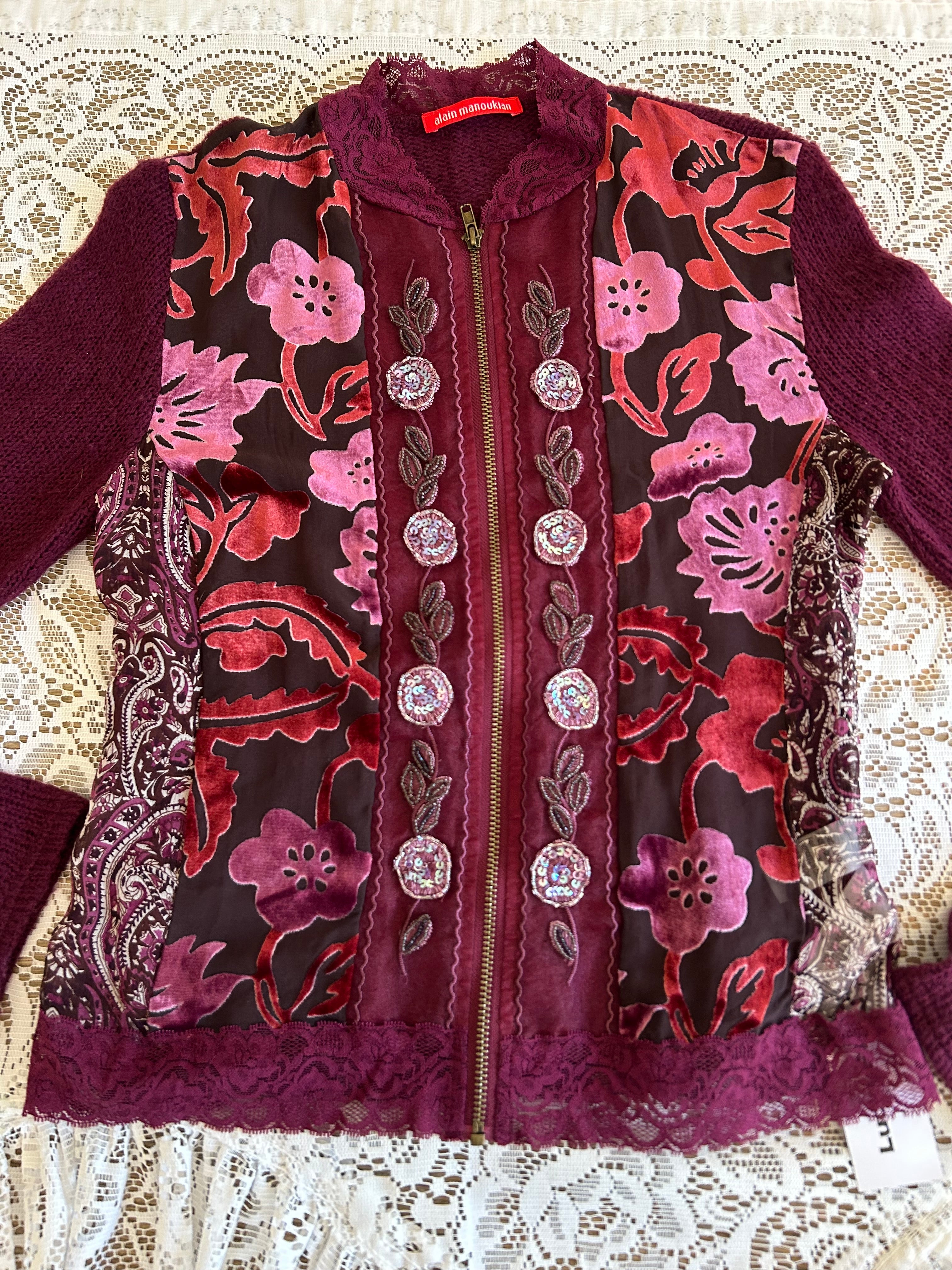 Alain Manoukian Sequin Zip Up