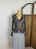 Ruffle sheer cardigan