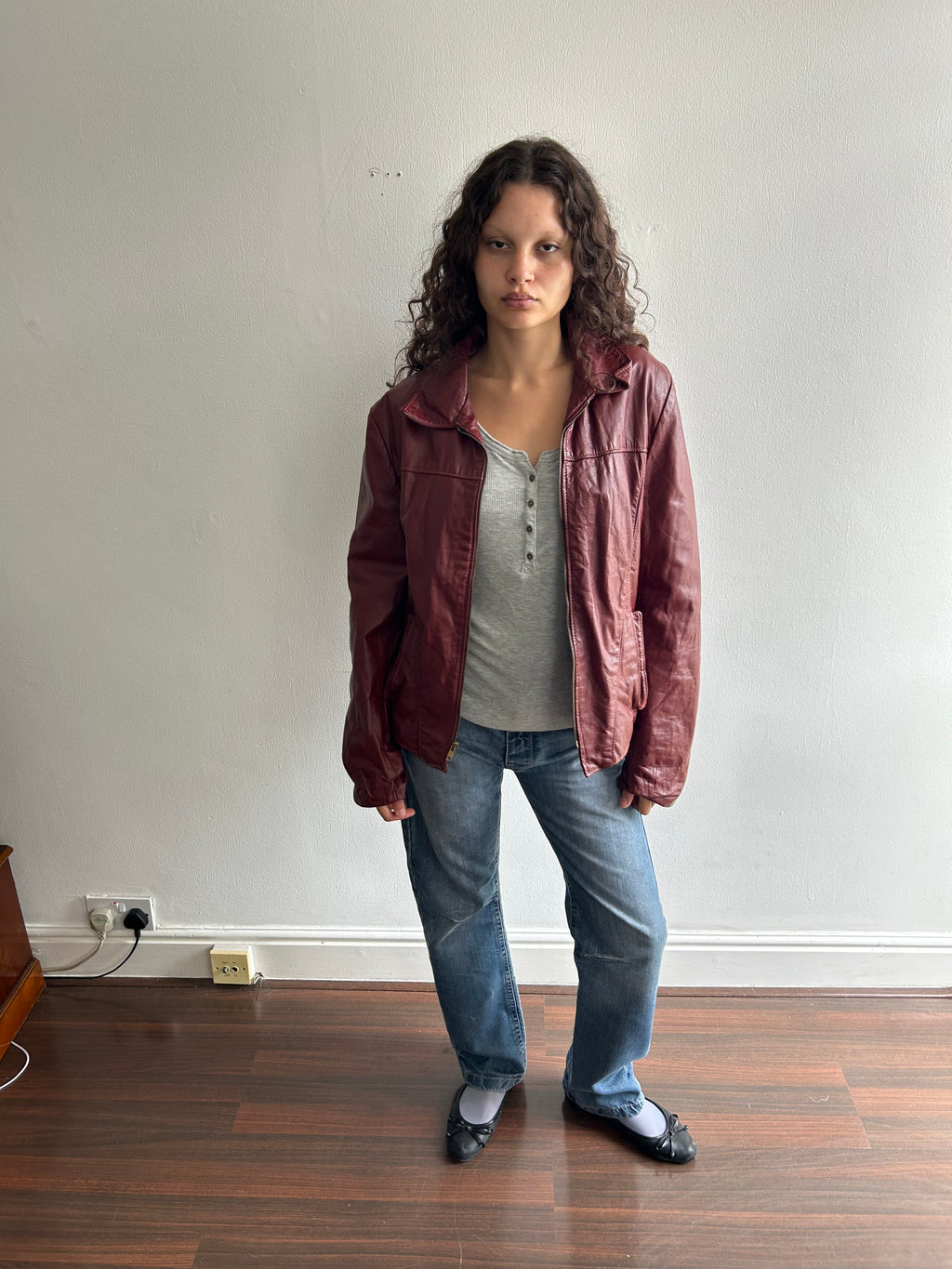 Burgundy Leather Jacket