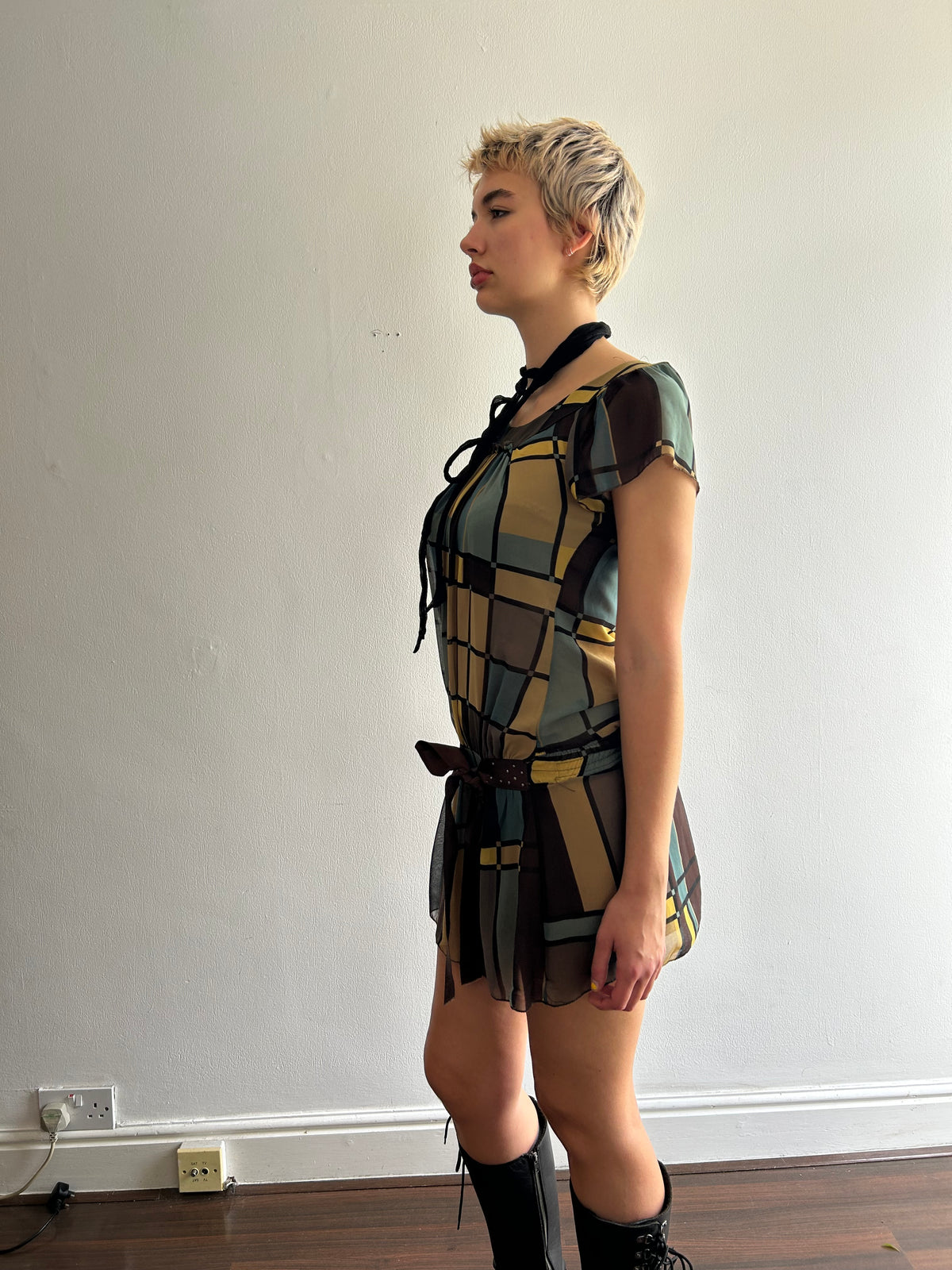 Tartan Drop Waist Dress