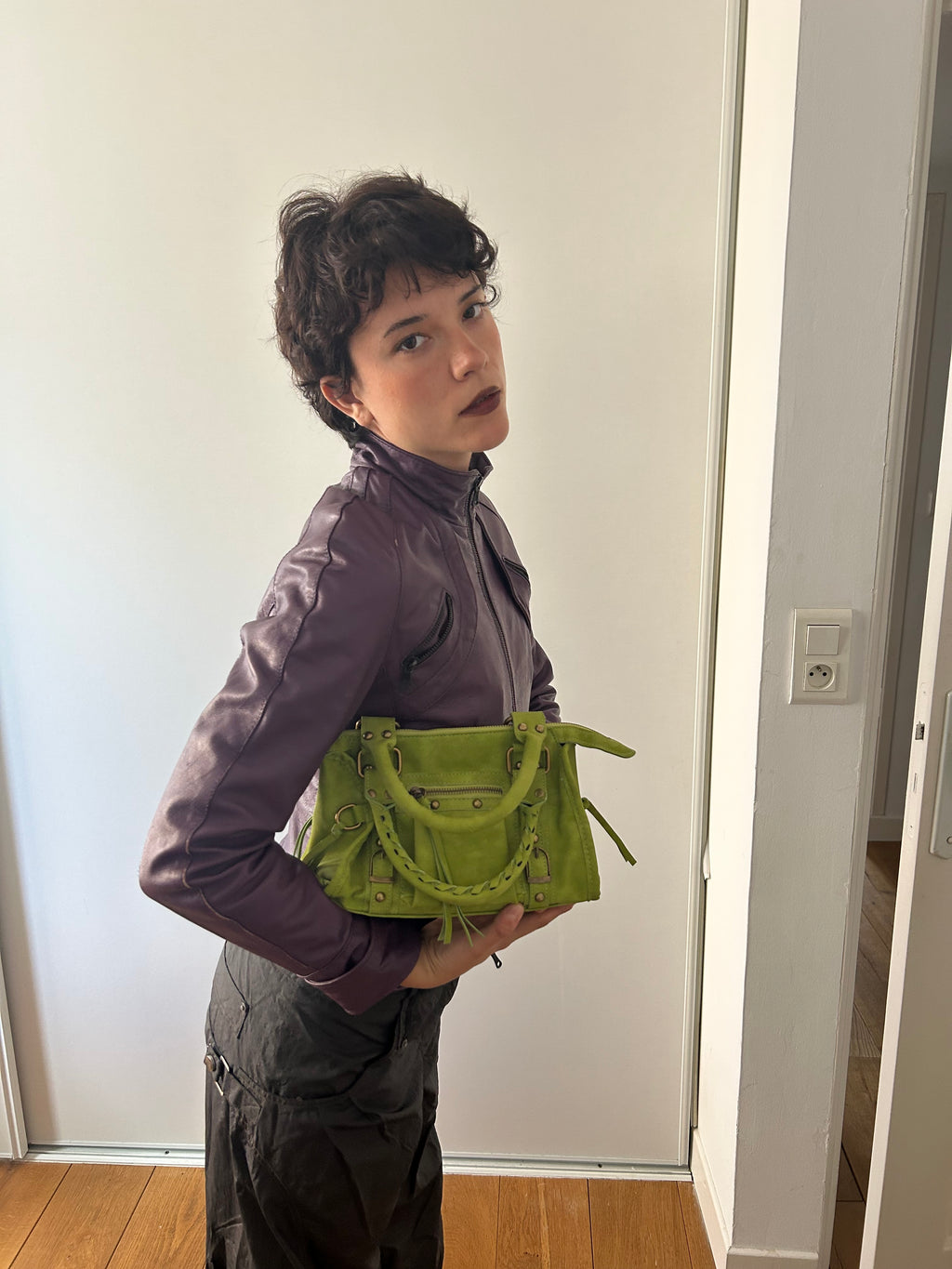 Green Suede Bag
