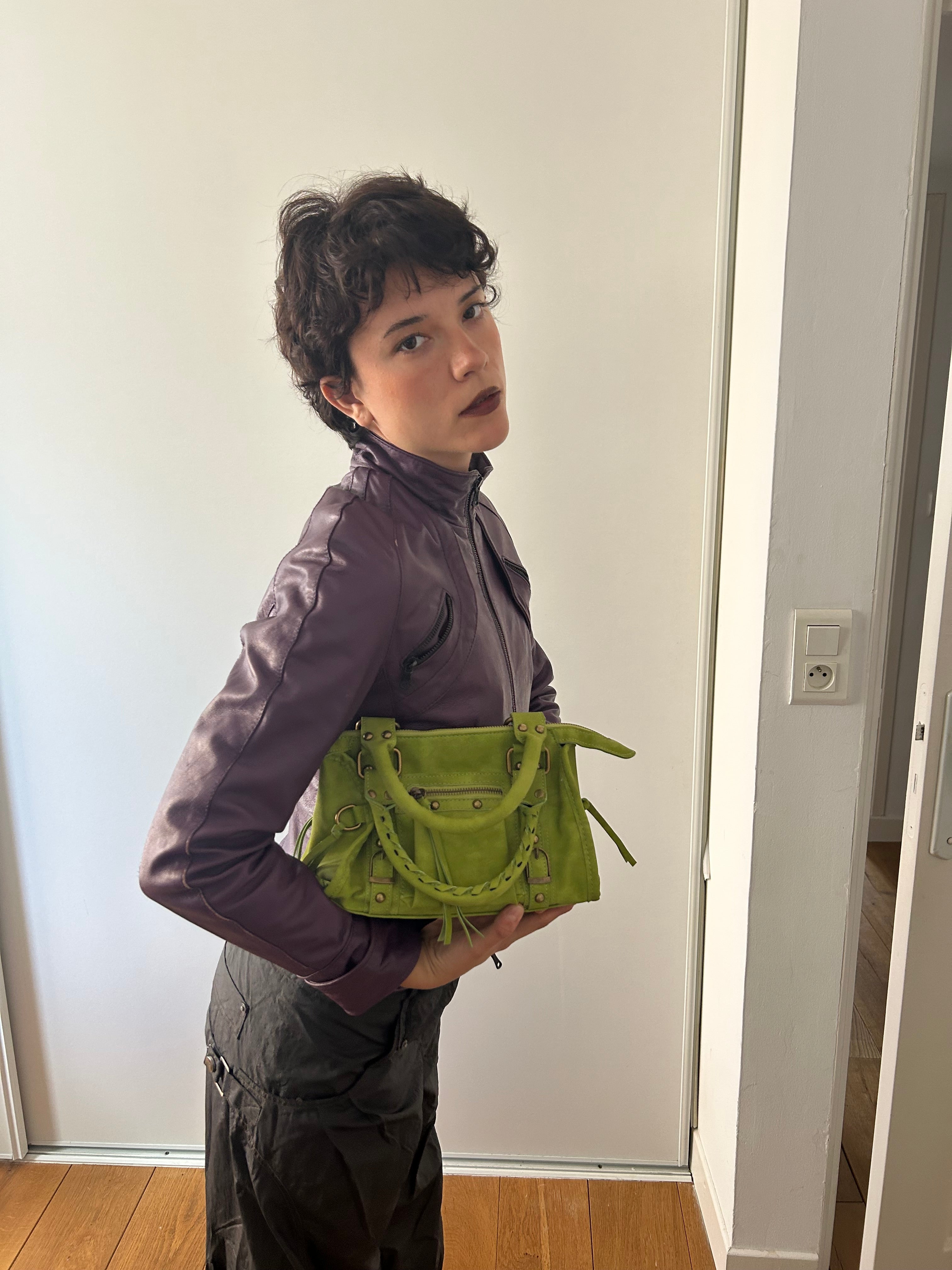 Green Suede Bag