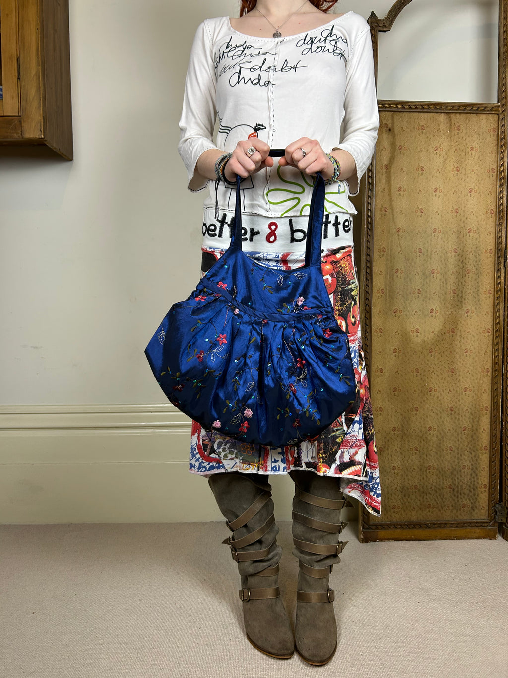 Blue sequin fairy bag