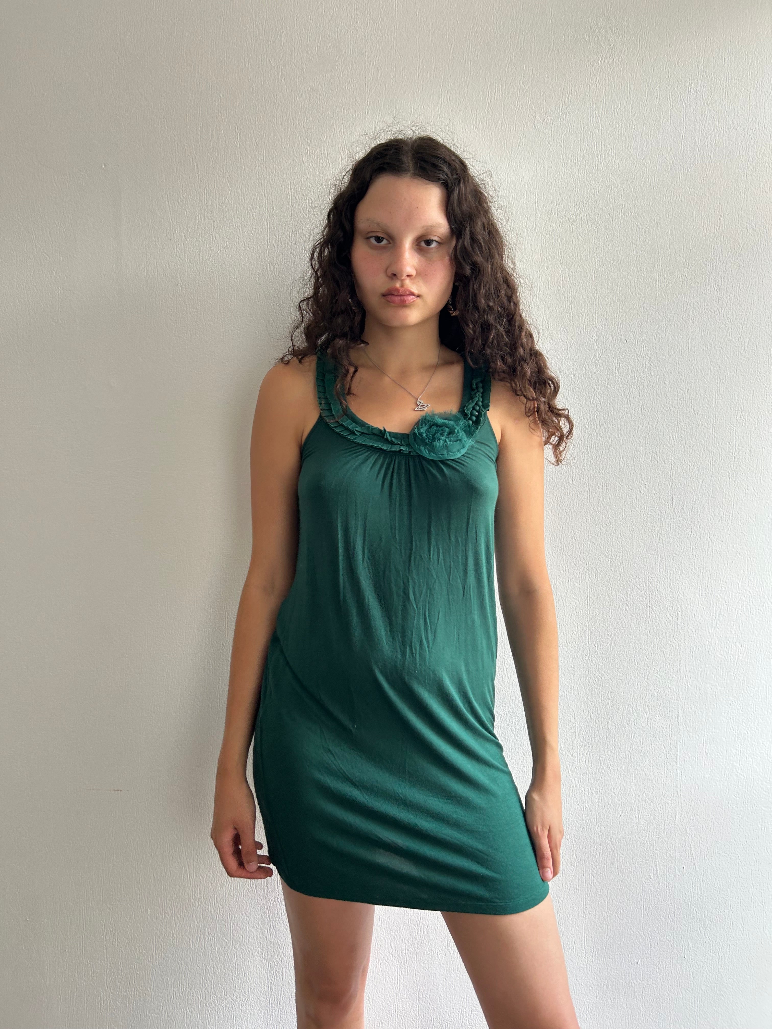 Forest Green Mini Dress