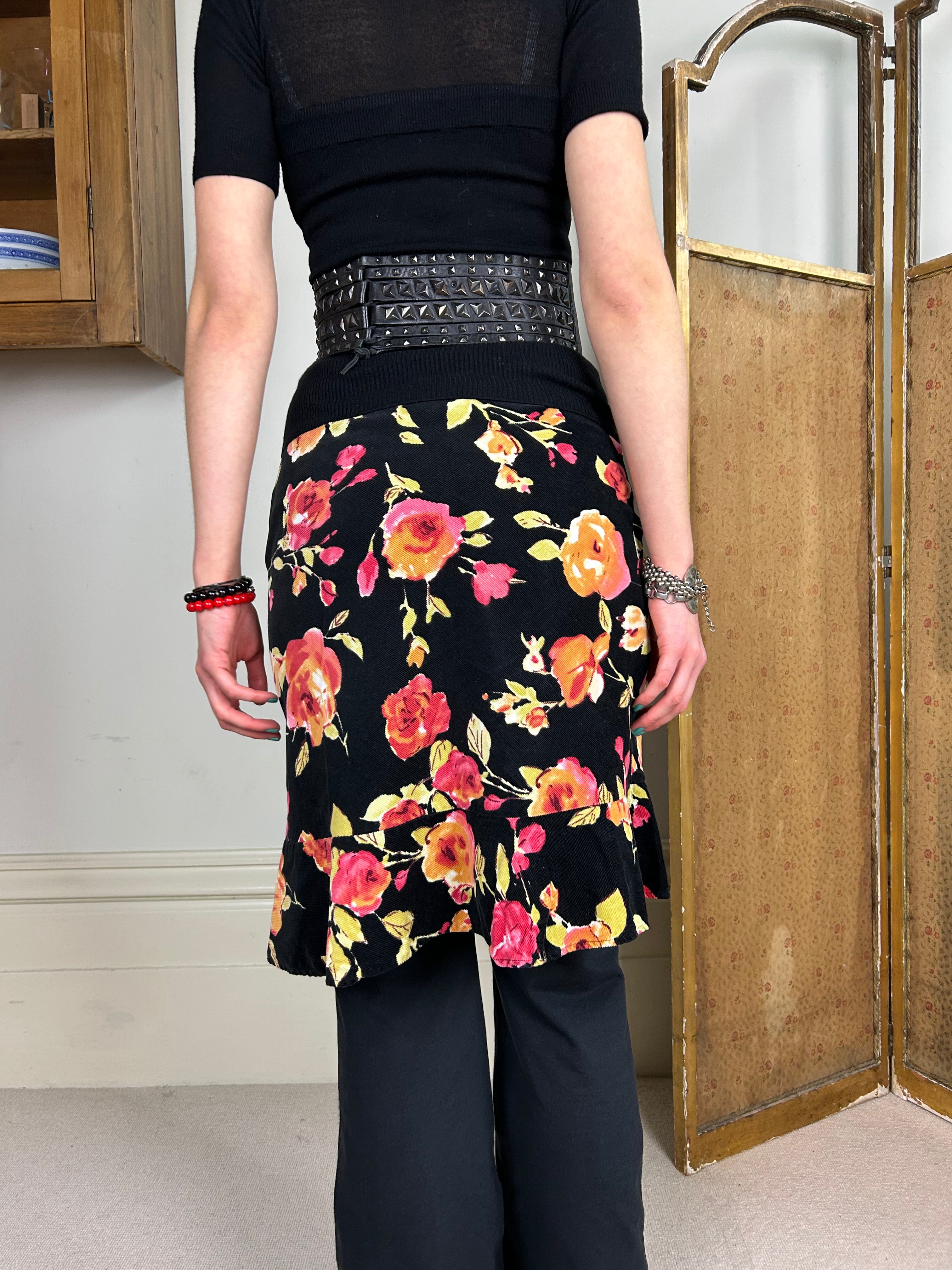 Floral midi skirt