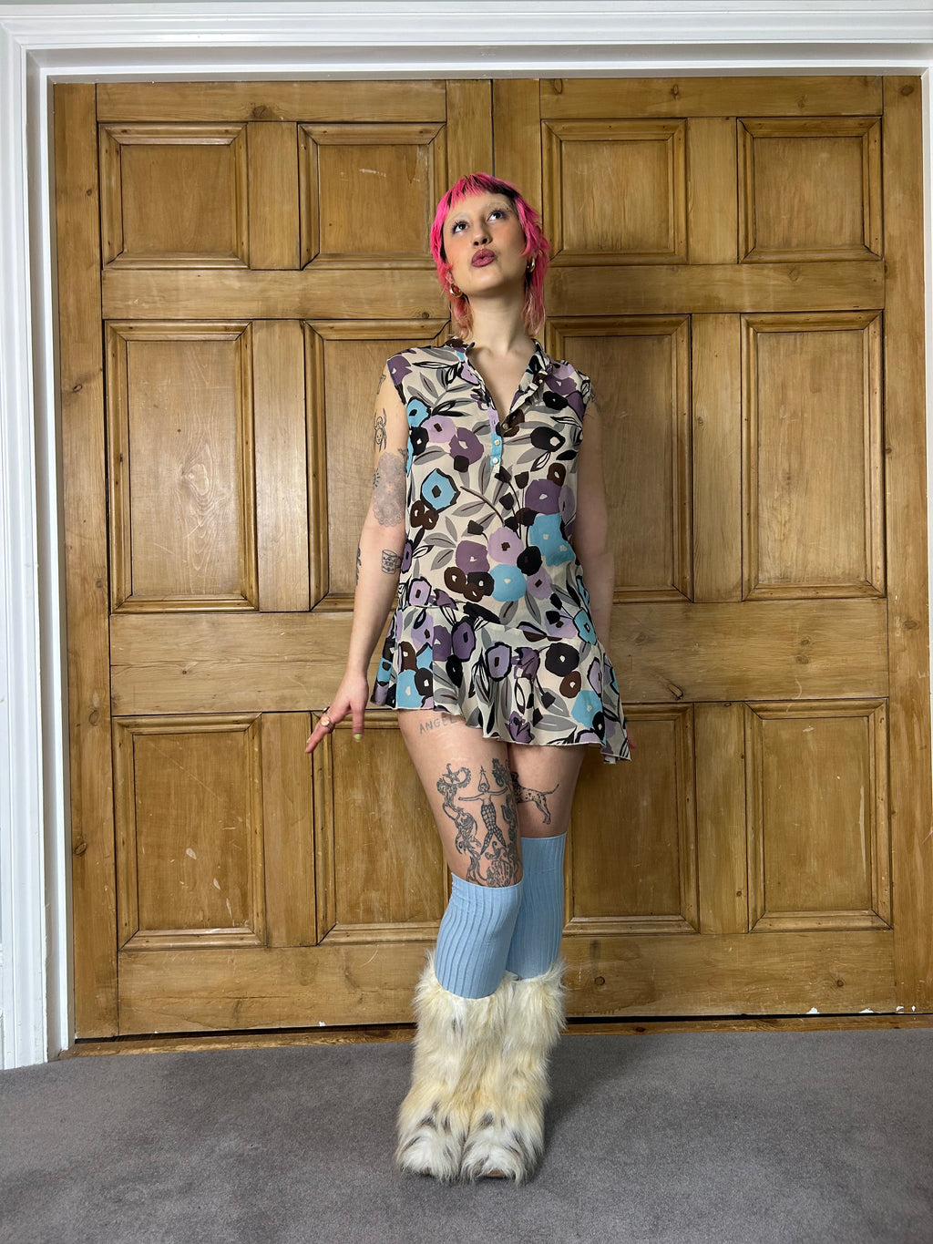 Floral Asymmetrical Dress