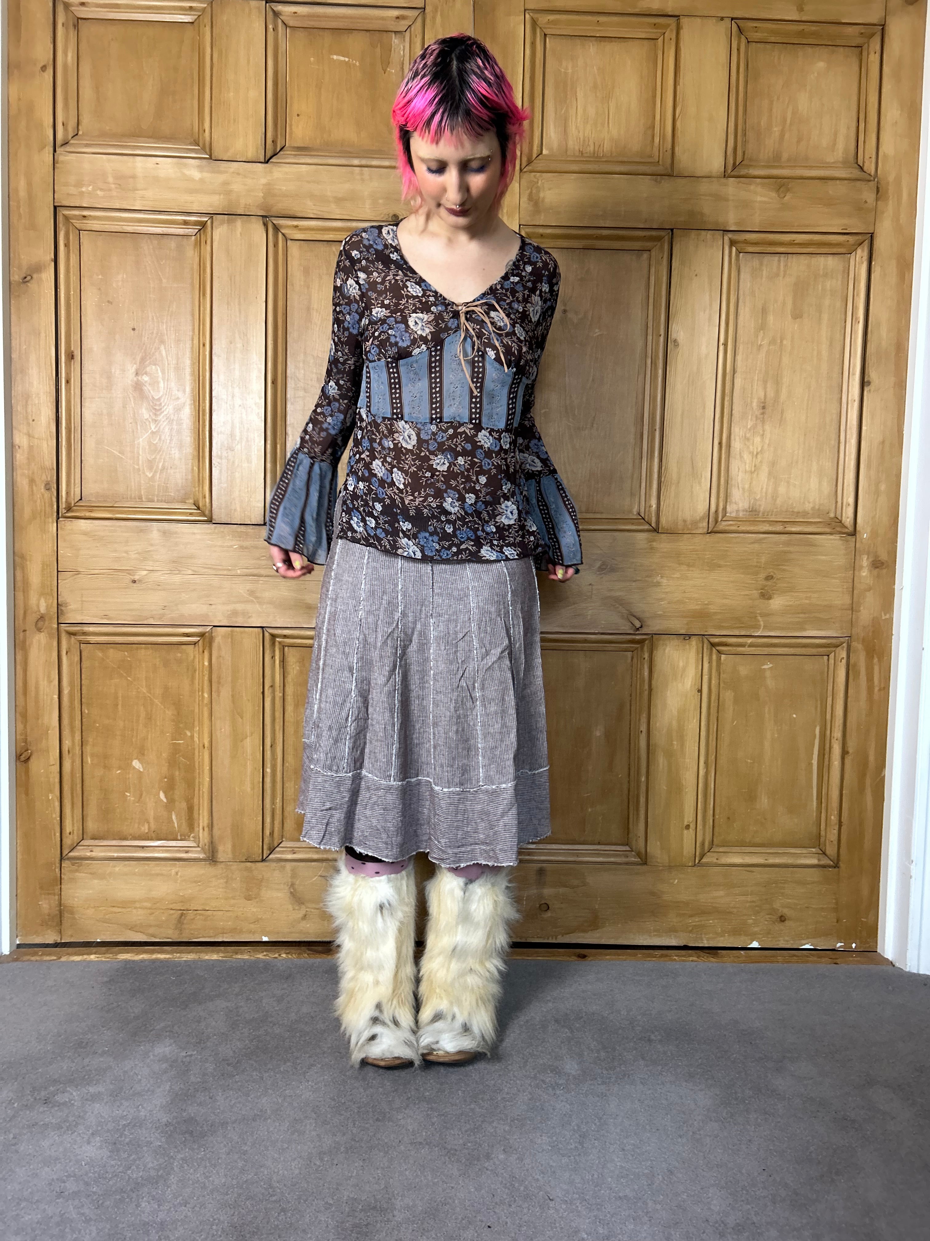 Dusty pink flowy skirt