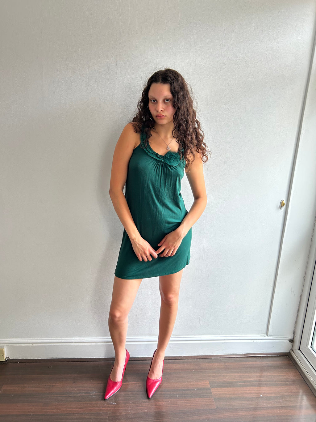 Forest Green Mini Dress