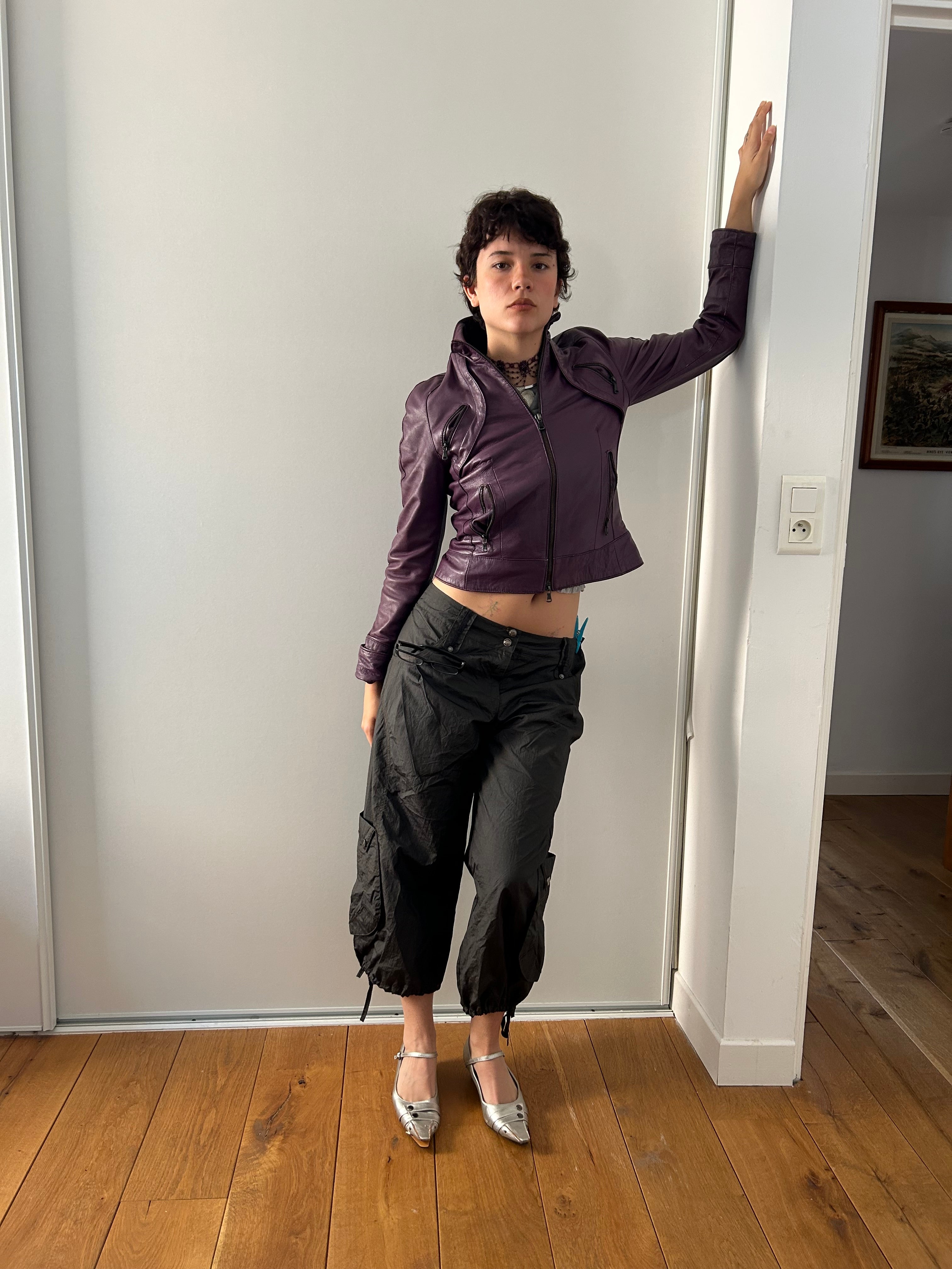 Grey Balloon Cropped Trousers