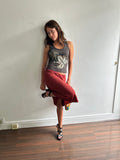 Vintage Red Stripe Skirt