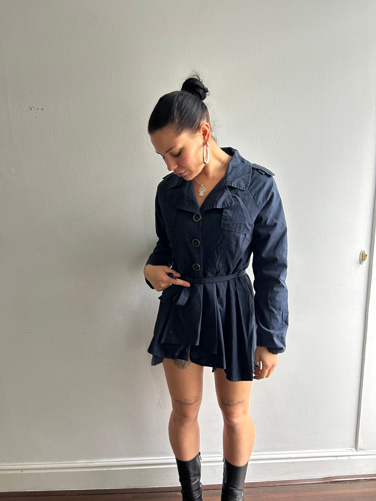 navy peacoat