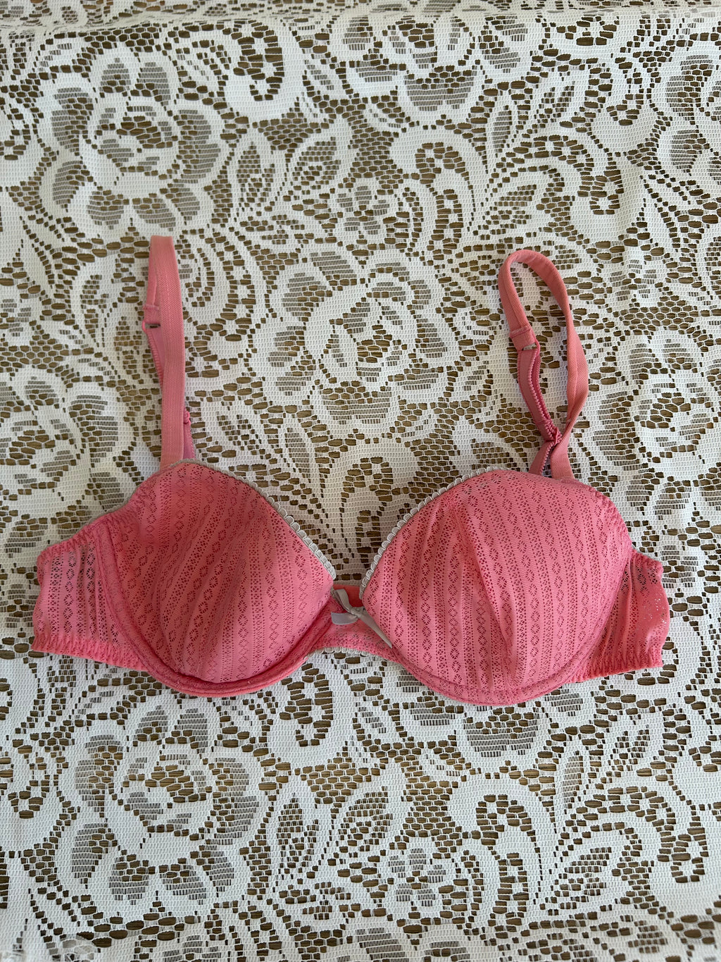 Vintage Pink and Grey bra