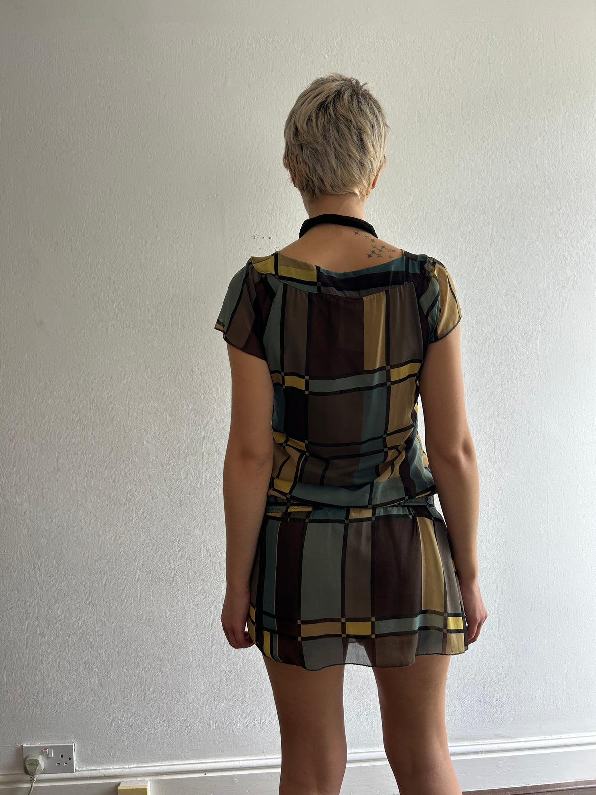 Tartan Drop Waist Dress