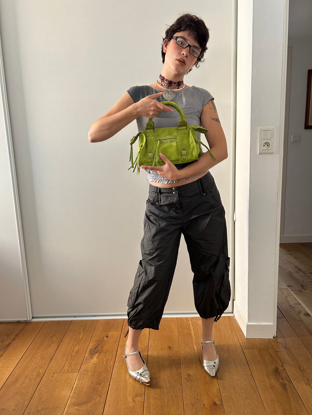 Green Suede Bag