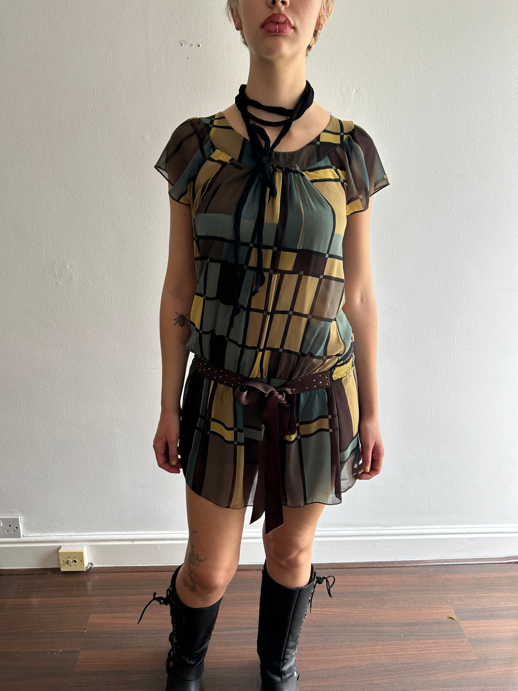 Tartan Drop Waist Dress