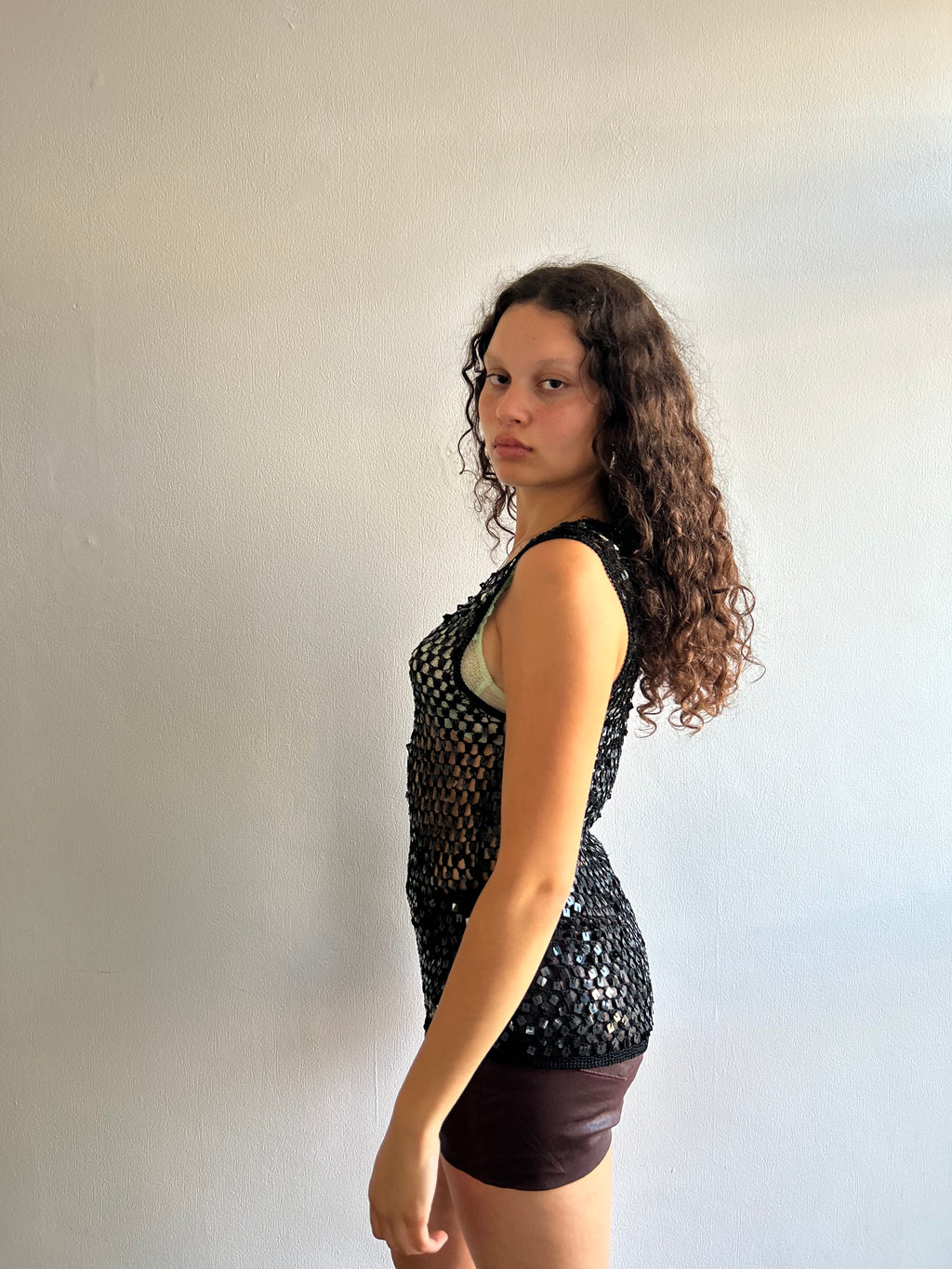 Black Sequin Top