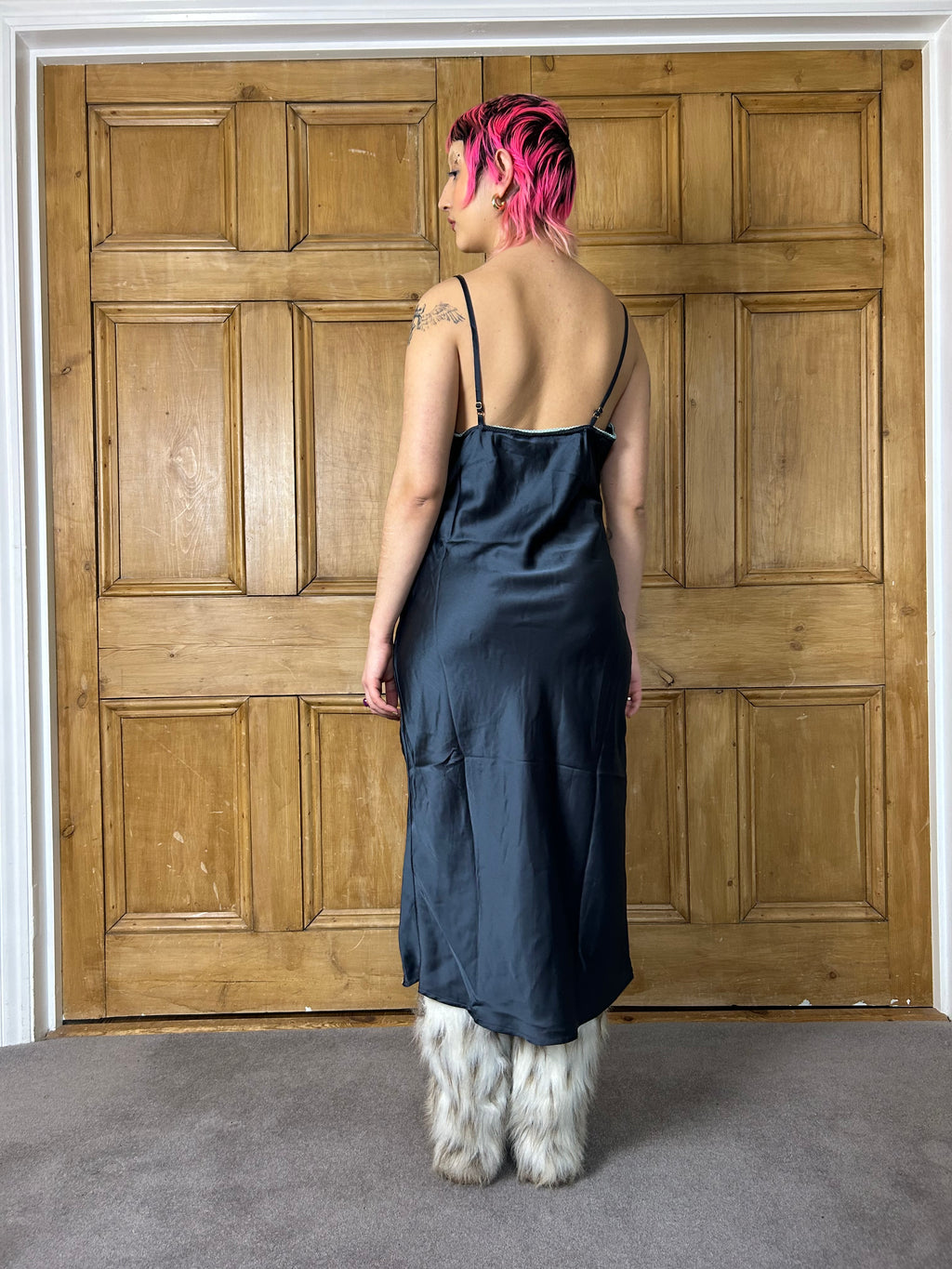 Blue Lace Slip Dress