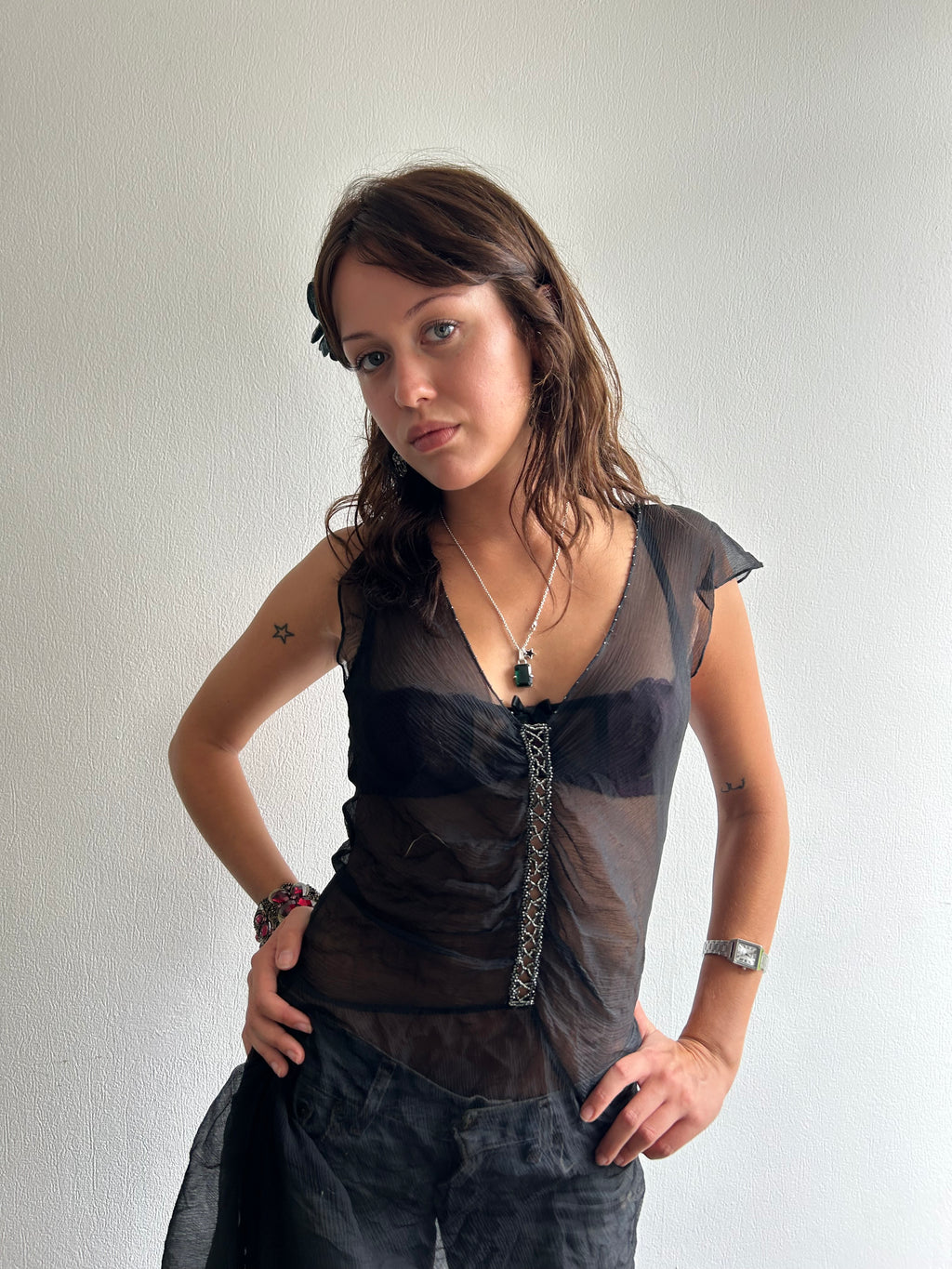 Black Sheer Dress