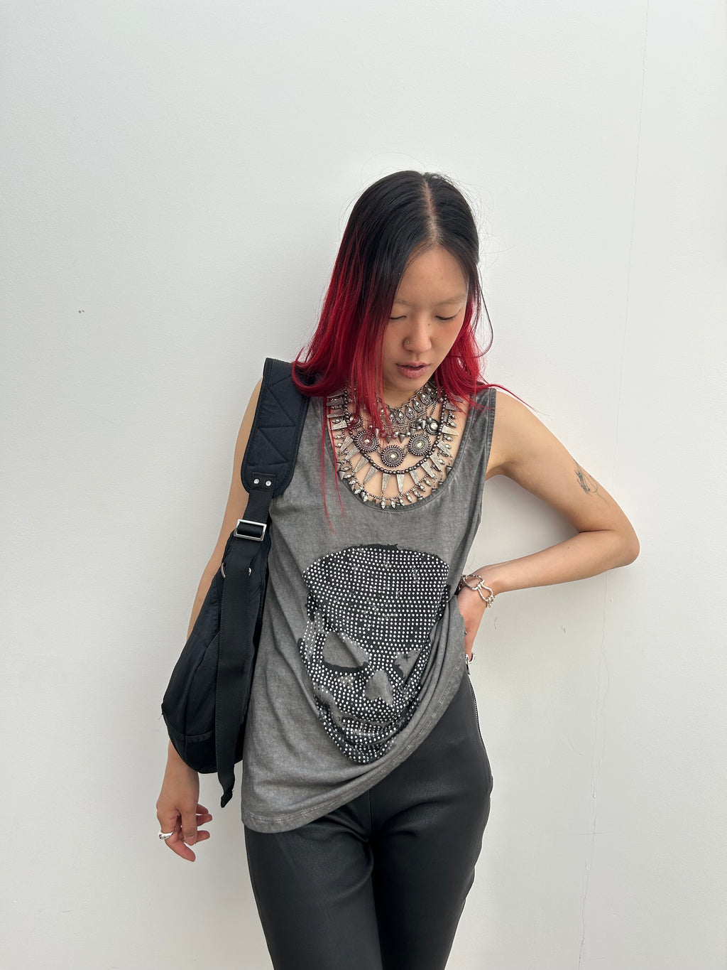 Skull Top with Cut Out Back
