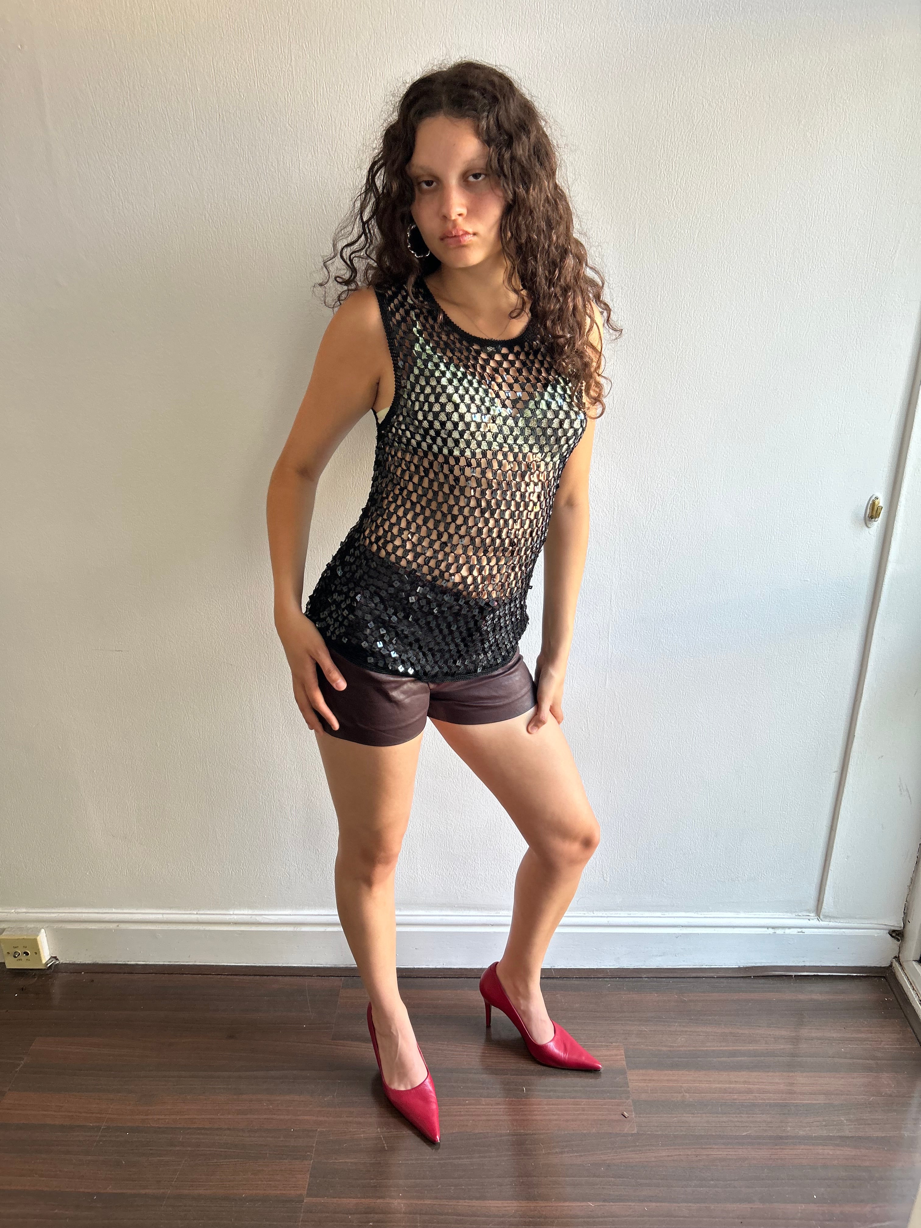 Black Sequin Top