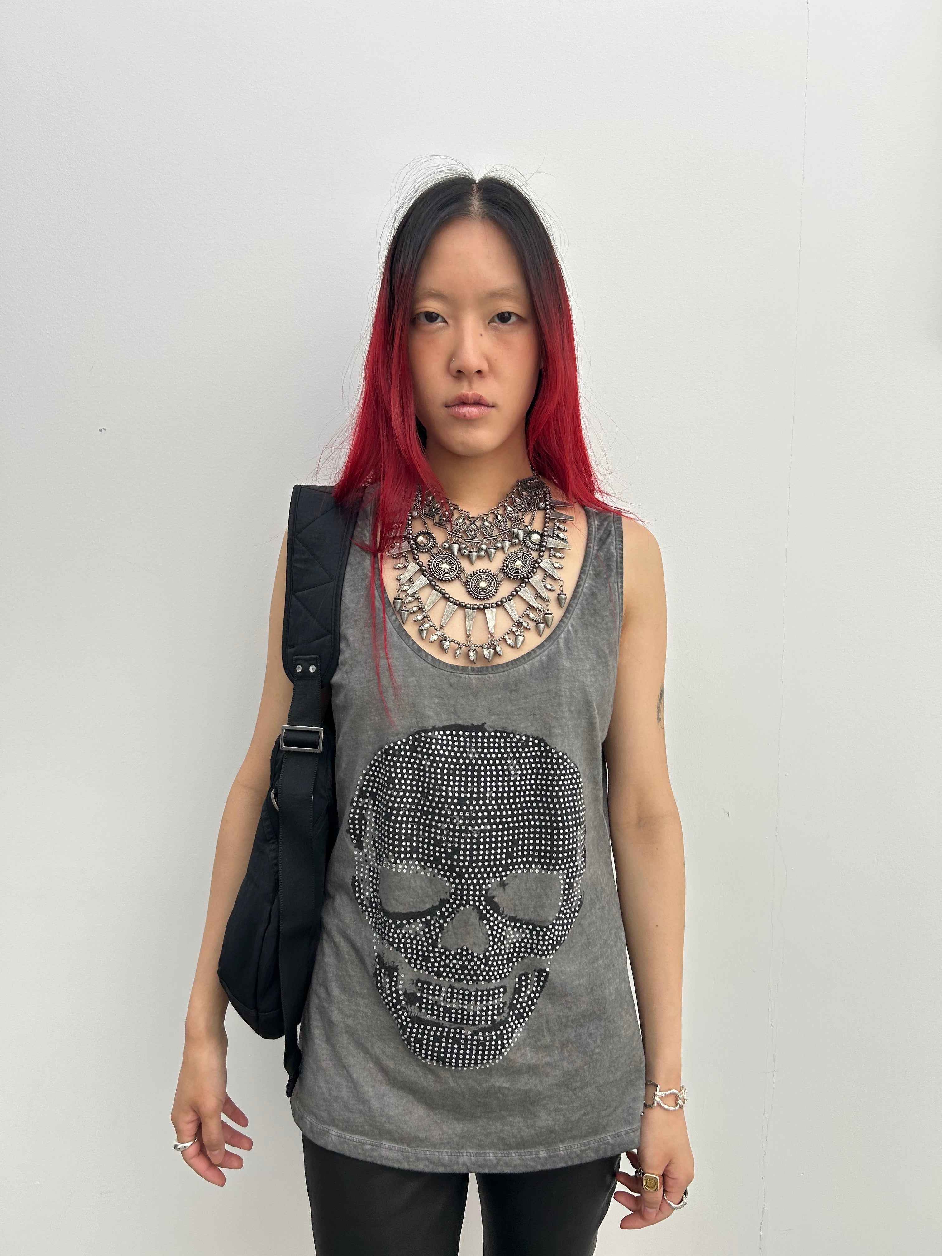 Skull Top with Cut Out Back