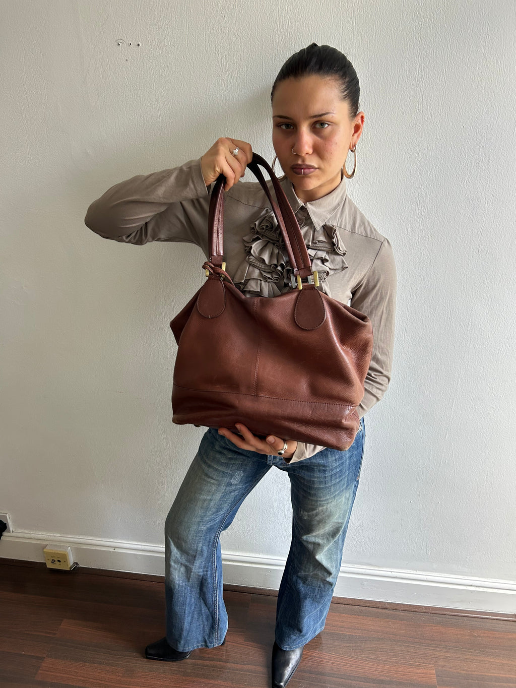 Brown Leather Handbag