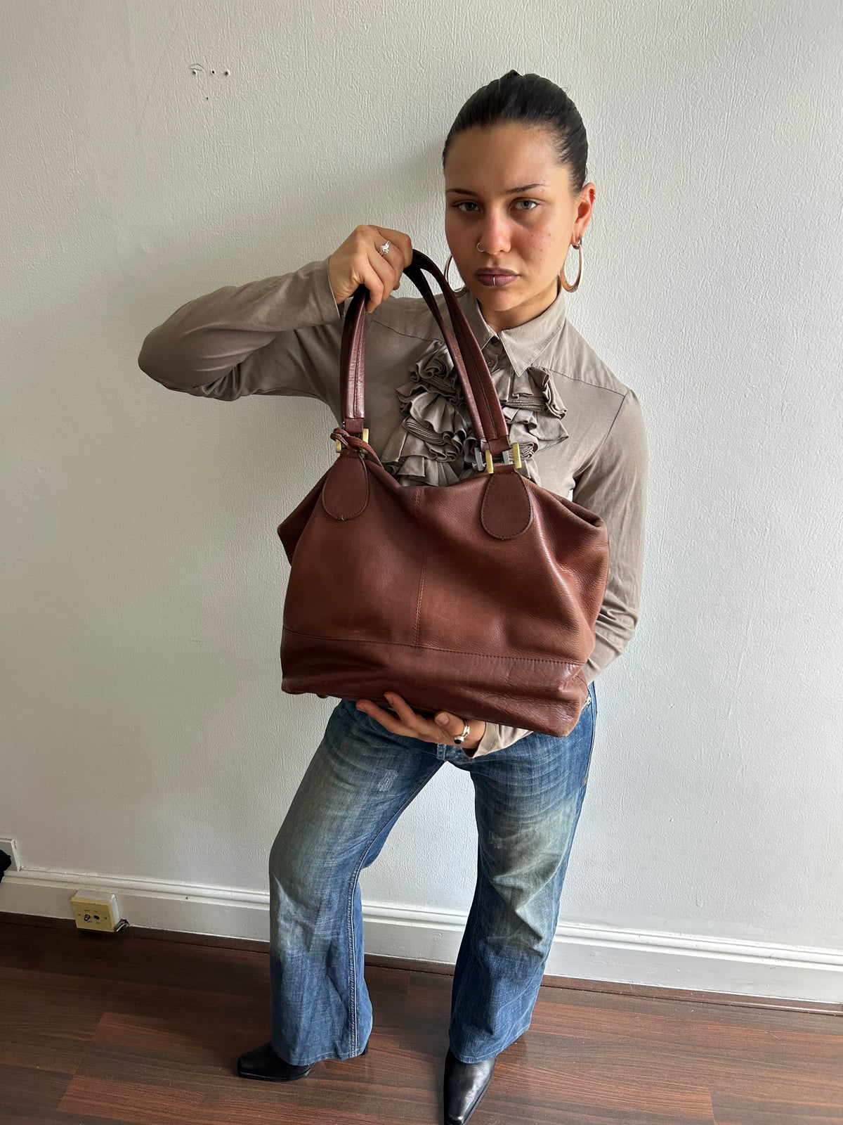 Brown Leather Handbag