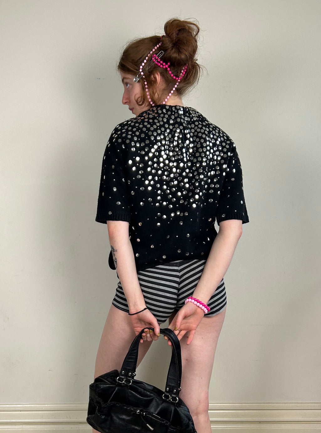 Manoush Silver Studded Zip Up