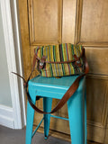 70s style boho striped side bag