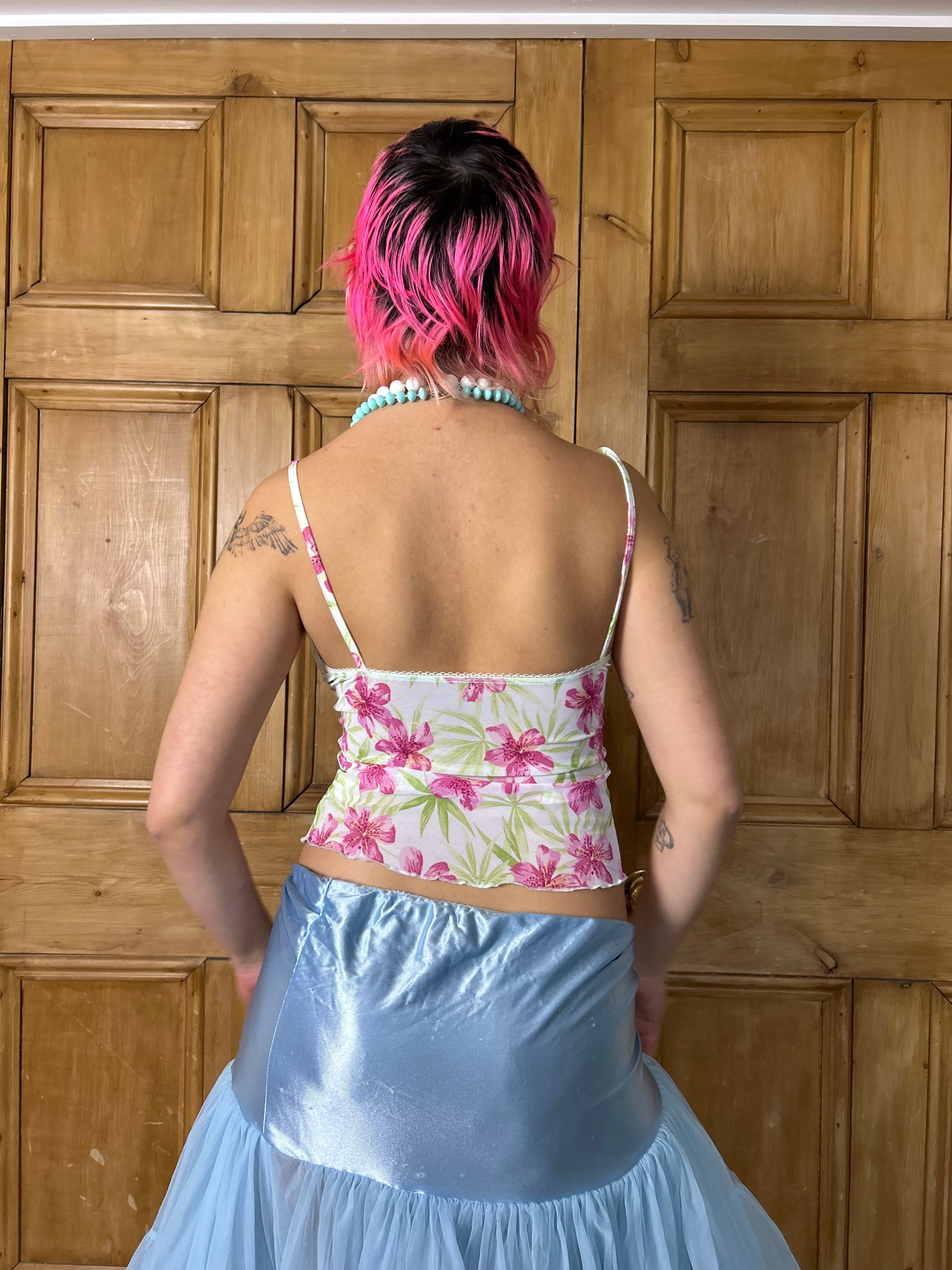 Sheer Floral Lingerie Top