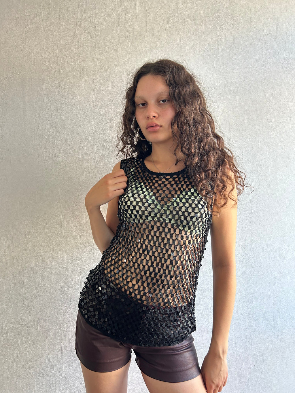 Black Sequin Top