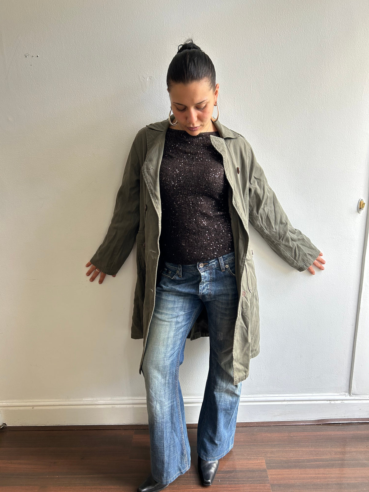 Khaki Cotton Trench Coat