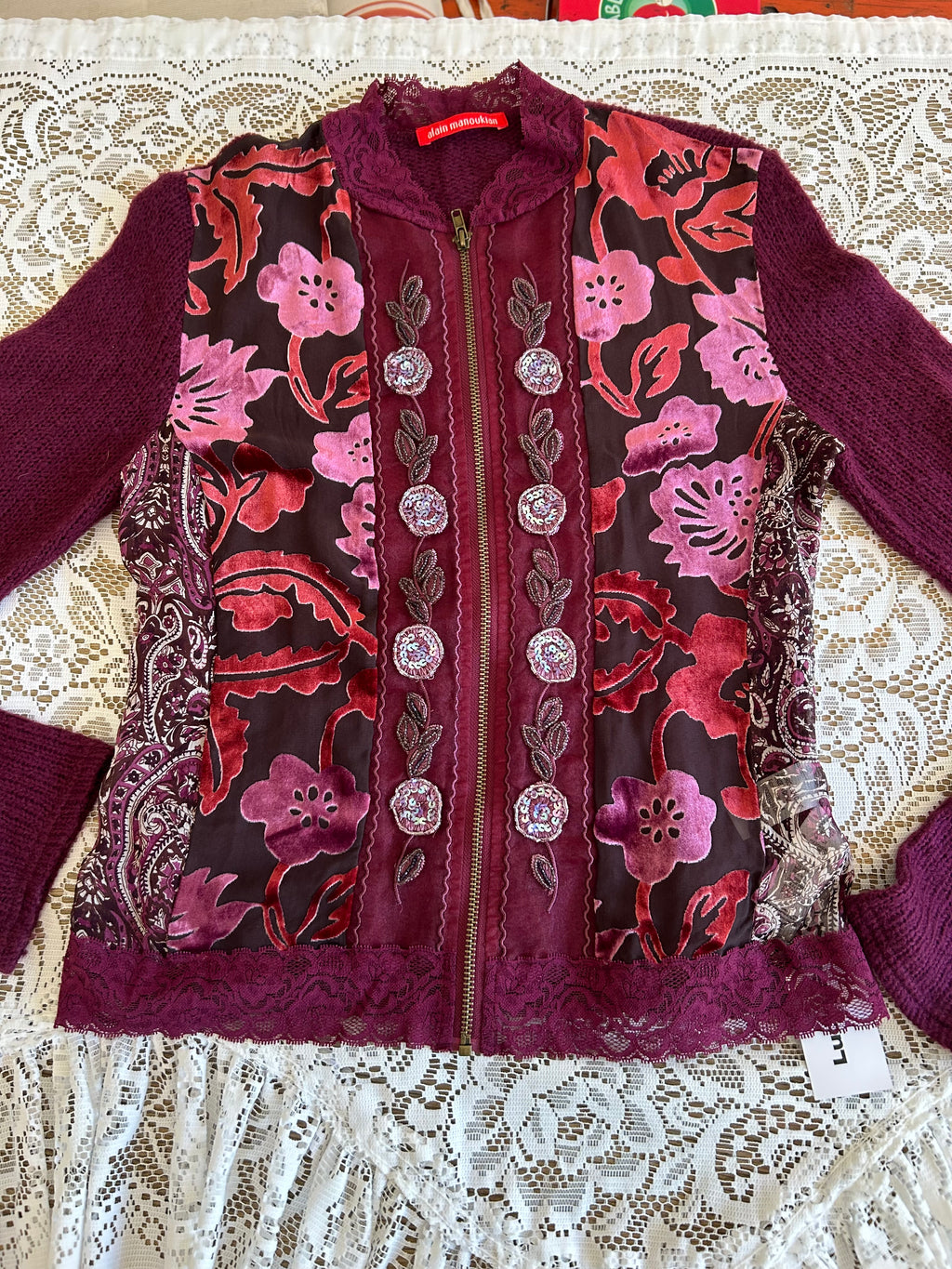 Alain Manoukian Sequin Zip Up