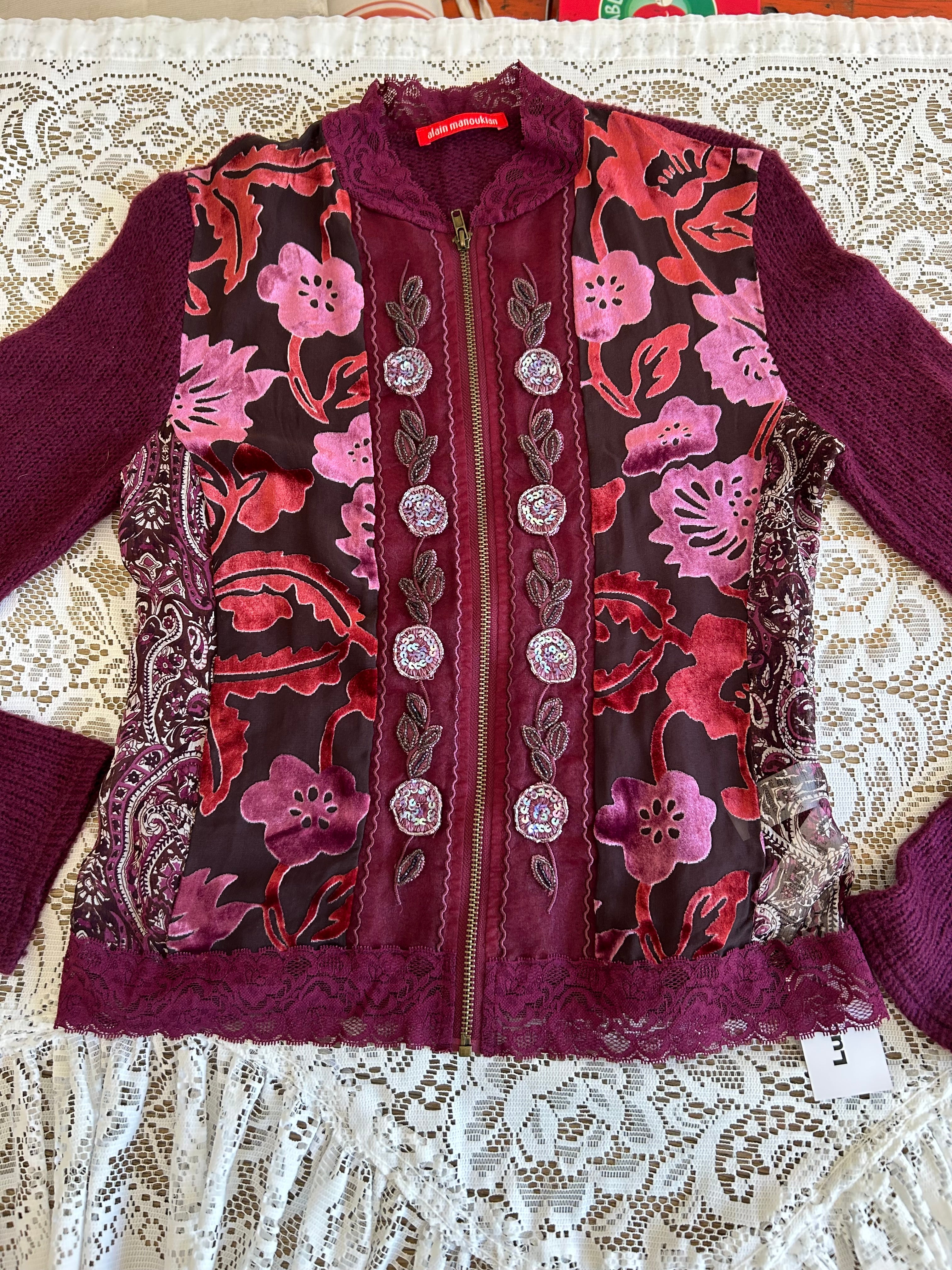 Alain Manoukian Sequin Zip Up