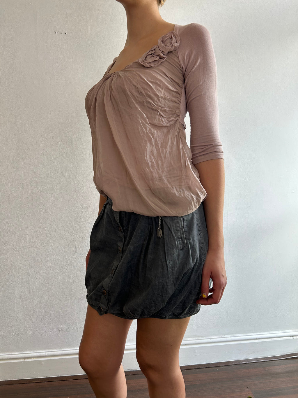 Cop Copine Grey Bubble Skirt