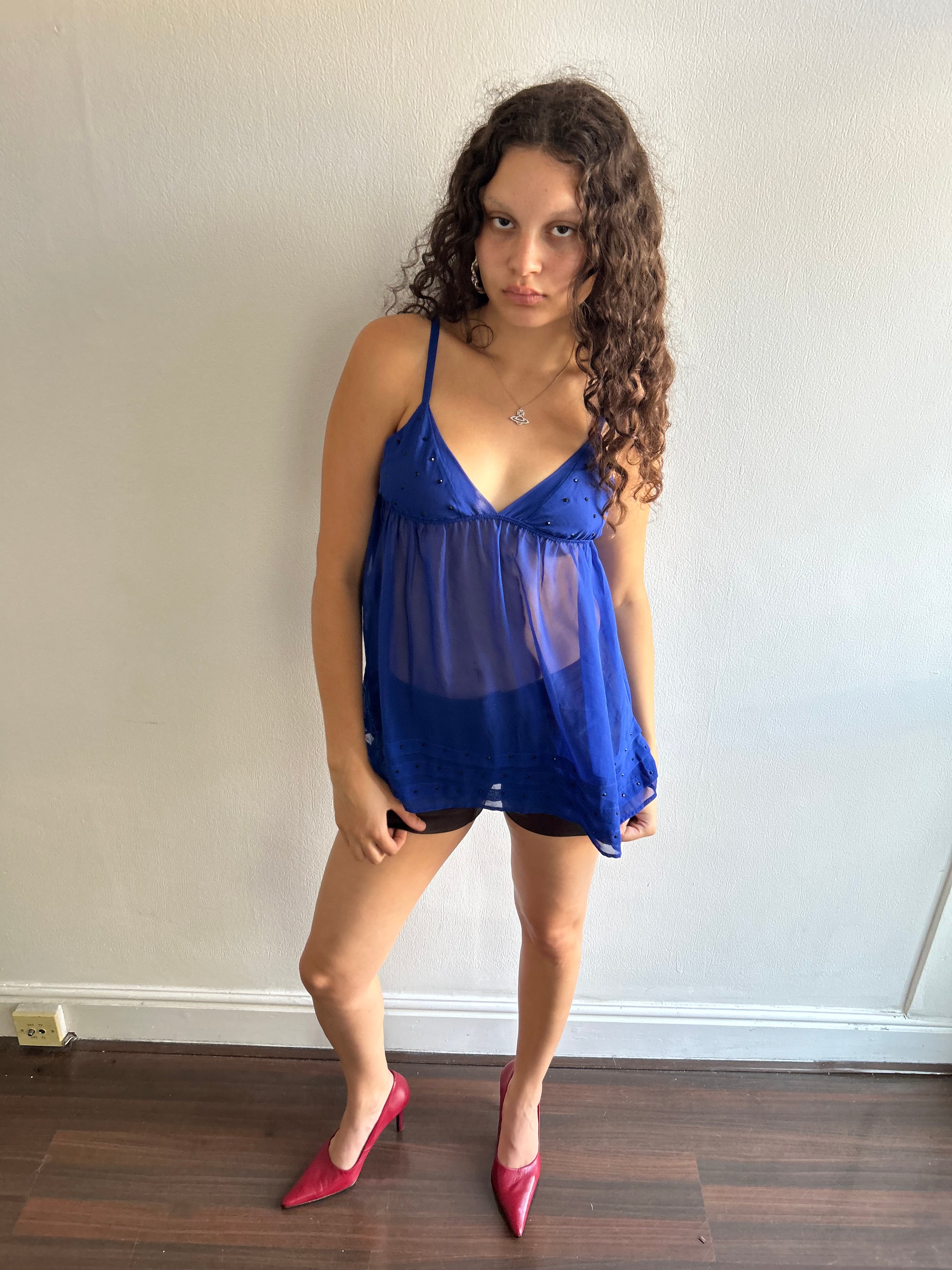 Royal Blue Lingerie Top