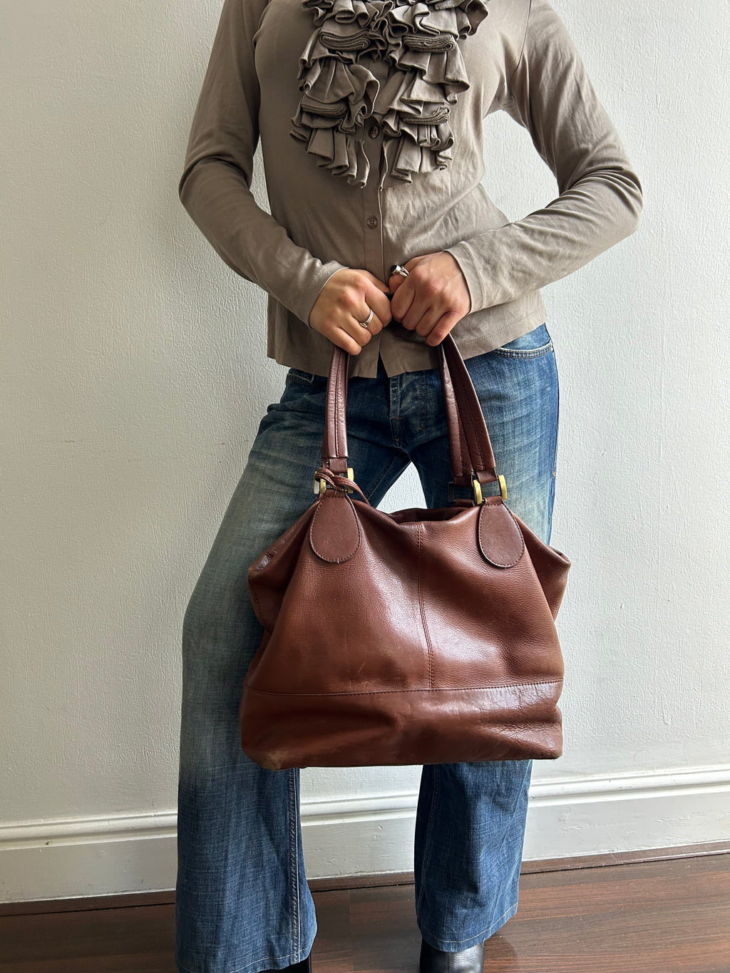 Brown Leather Handbag