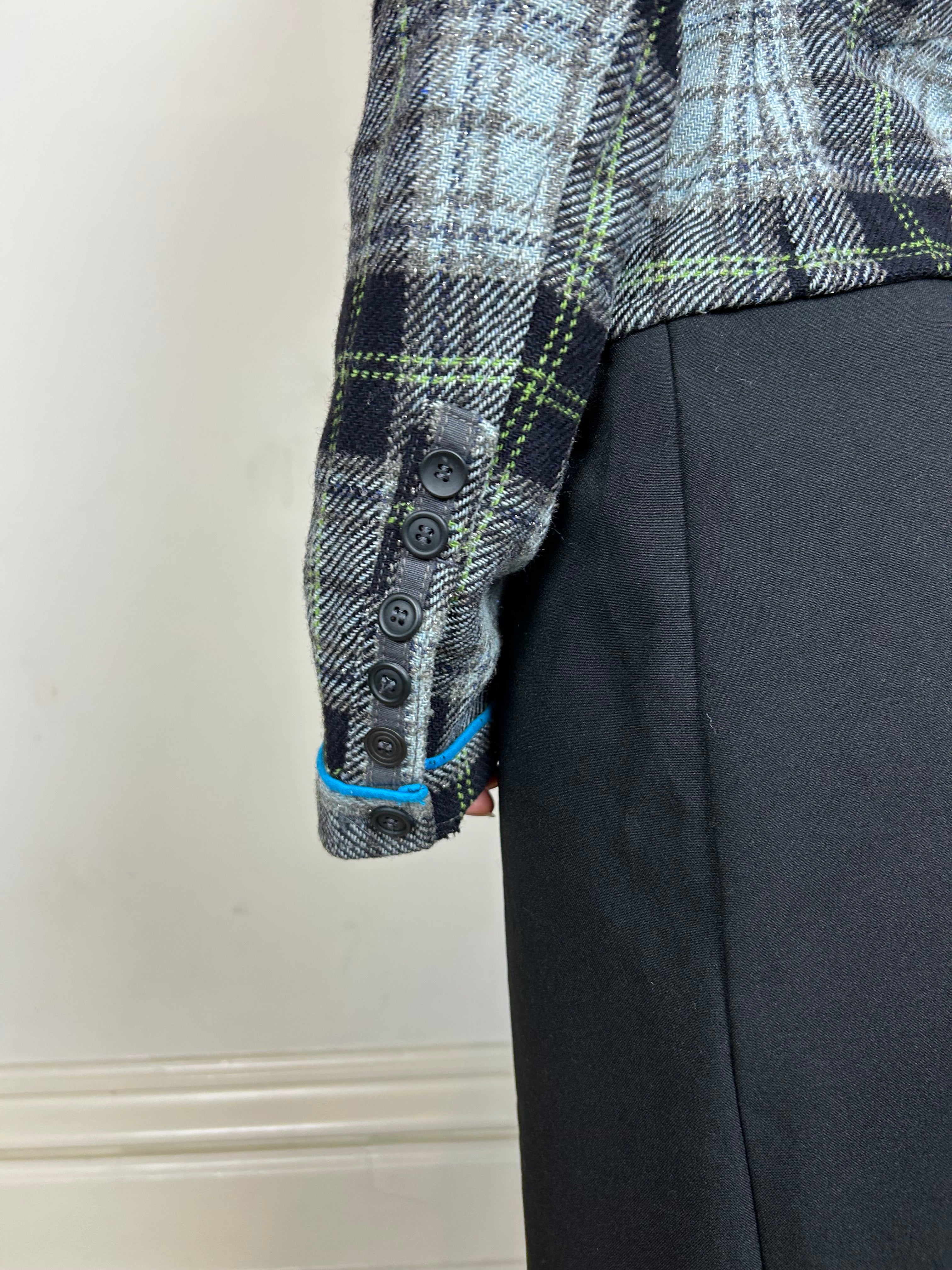 Marithe Francois girbaud blue tartan jacket